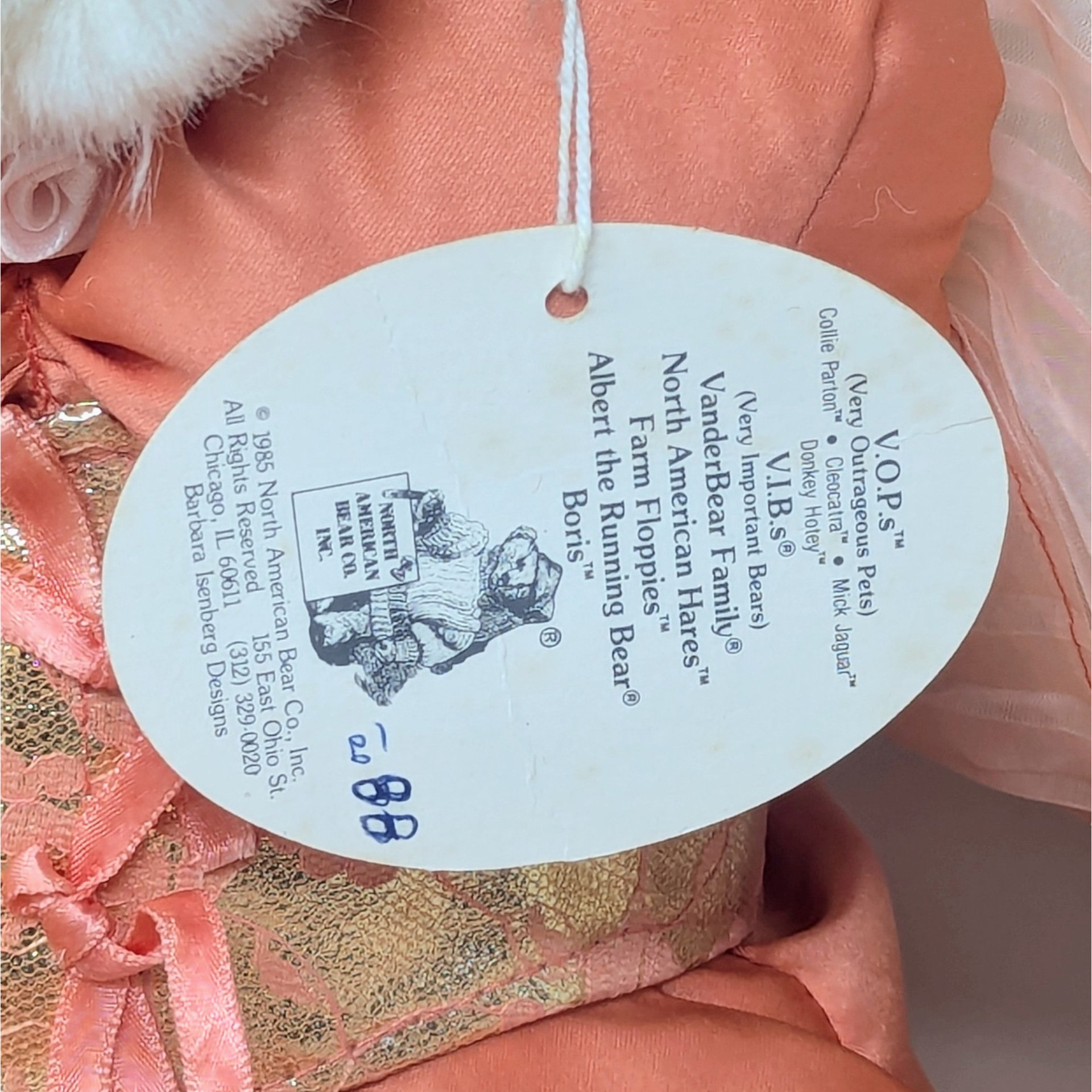 1985 North American Bear Co Collie Parton VOP Plush