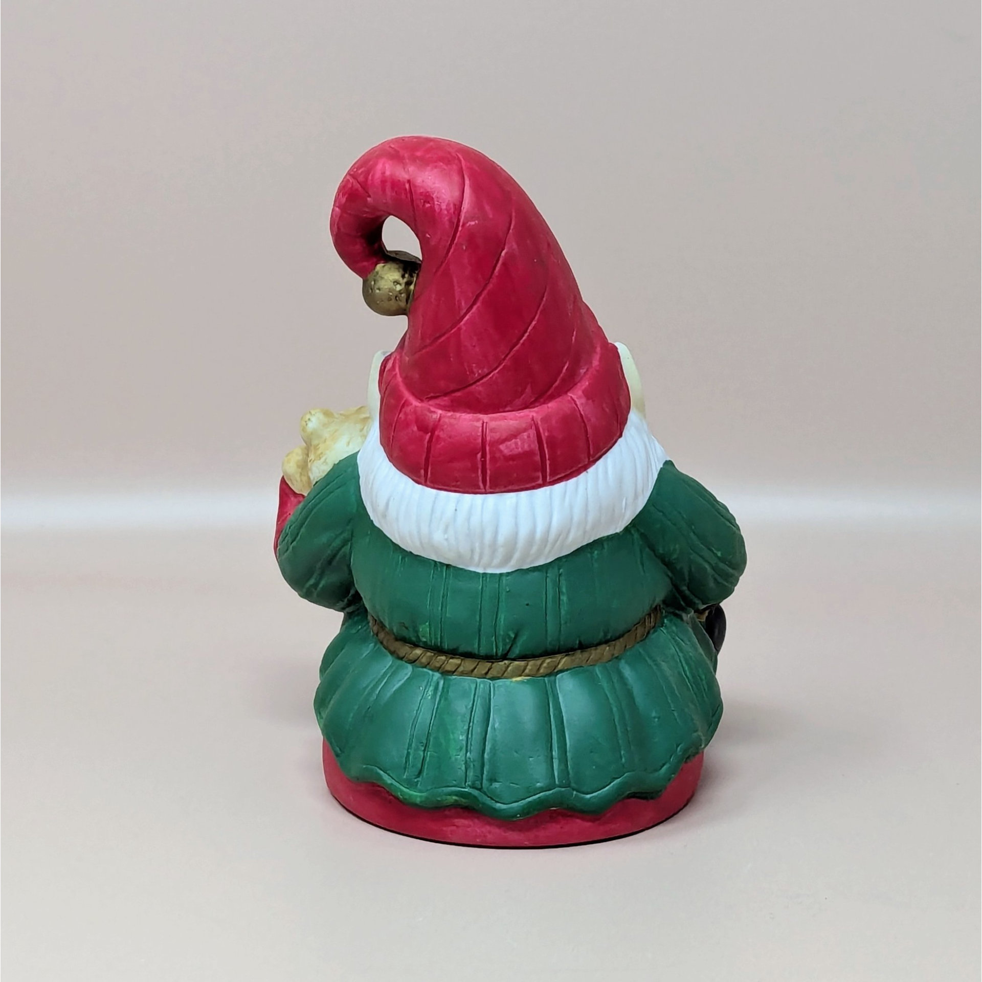 Vintage Ceramic Santa Elf Music Box