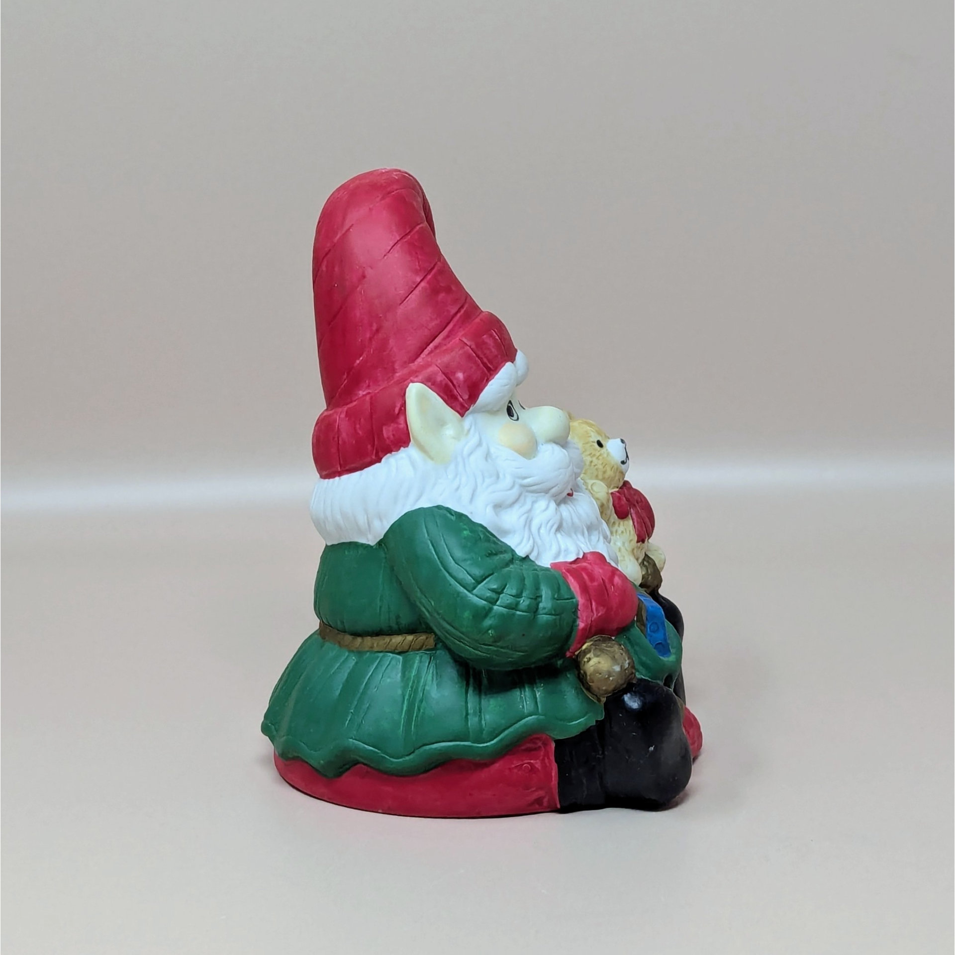 Vintage Ceramic Santa Elf Music Box