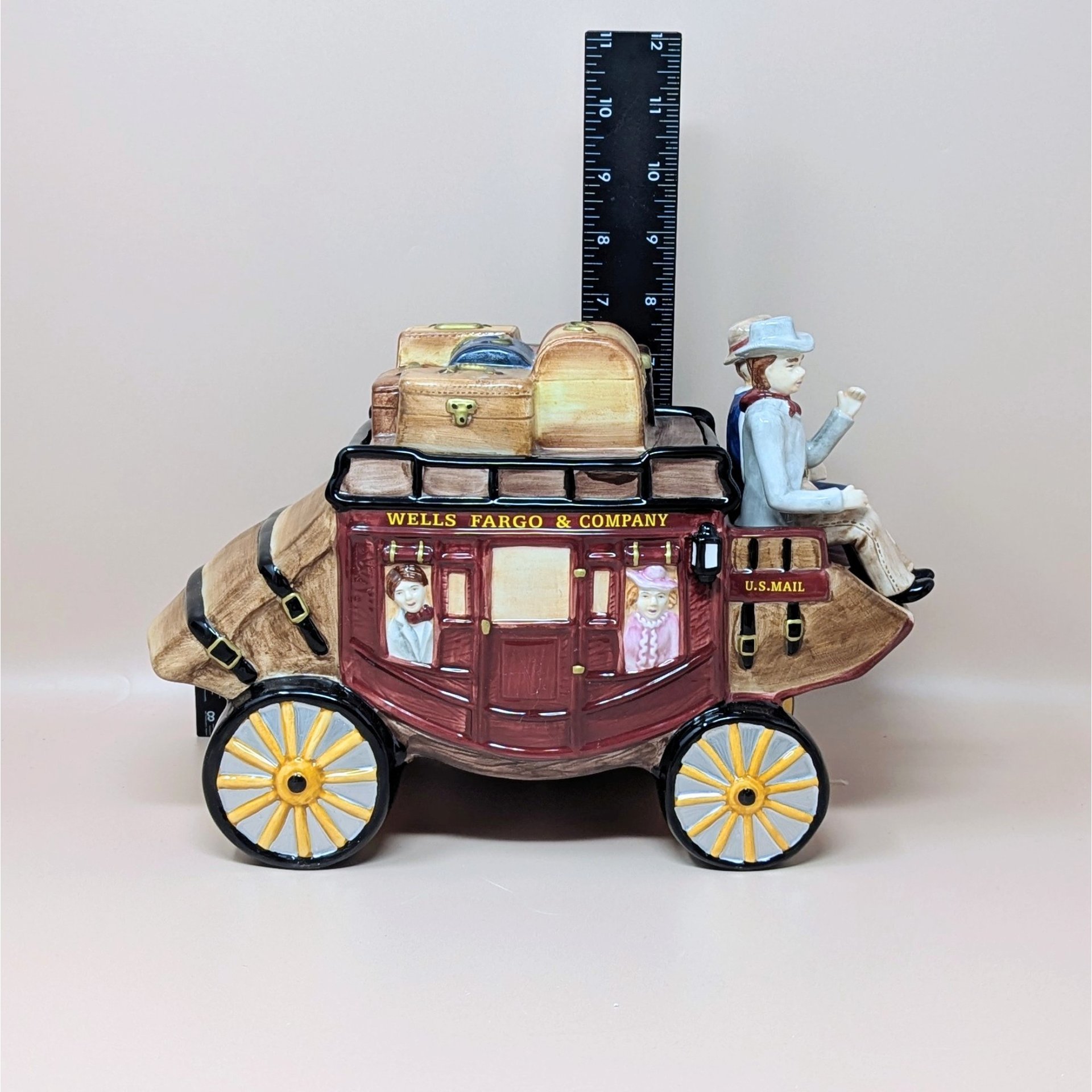 2002 Wells Fargo Stagecoach Ceramic Cookie Jar