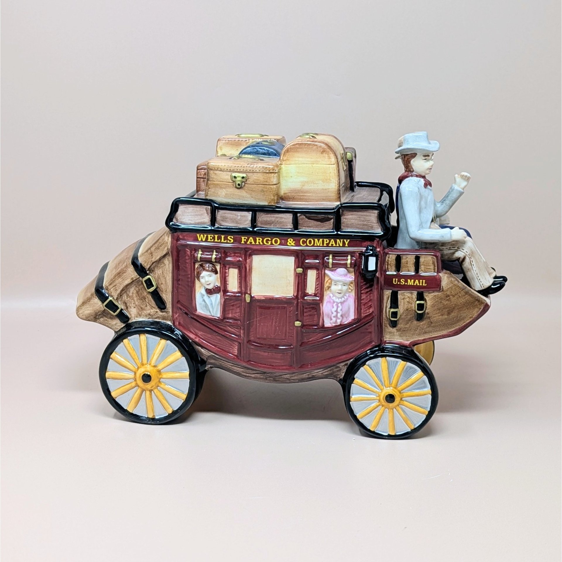 2002 Wells Fargo Stagecoach Ceramic Cookie Jar