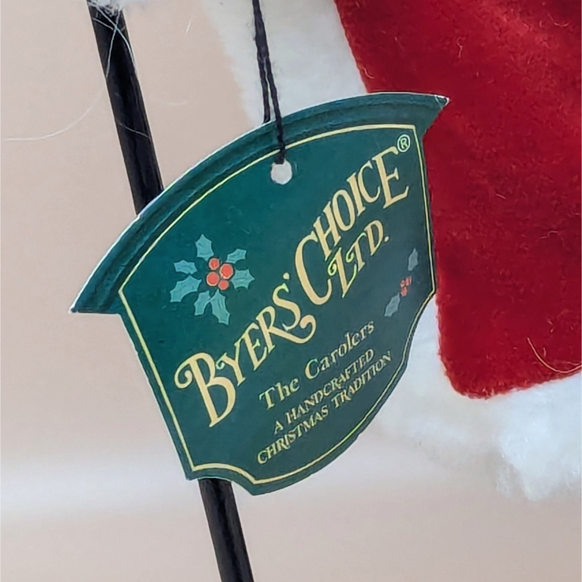 1999 Byers Choice Red Victorian Santa Caroler Figure