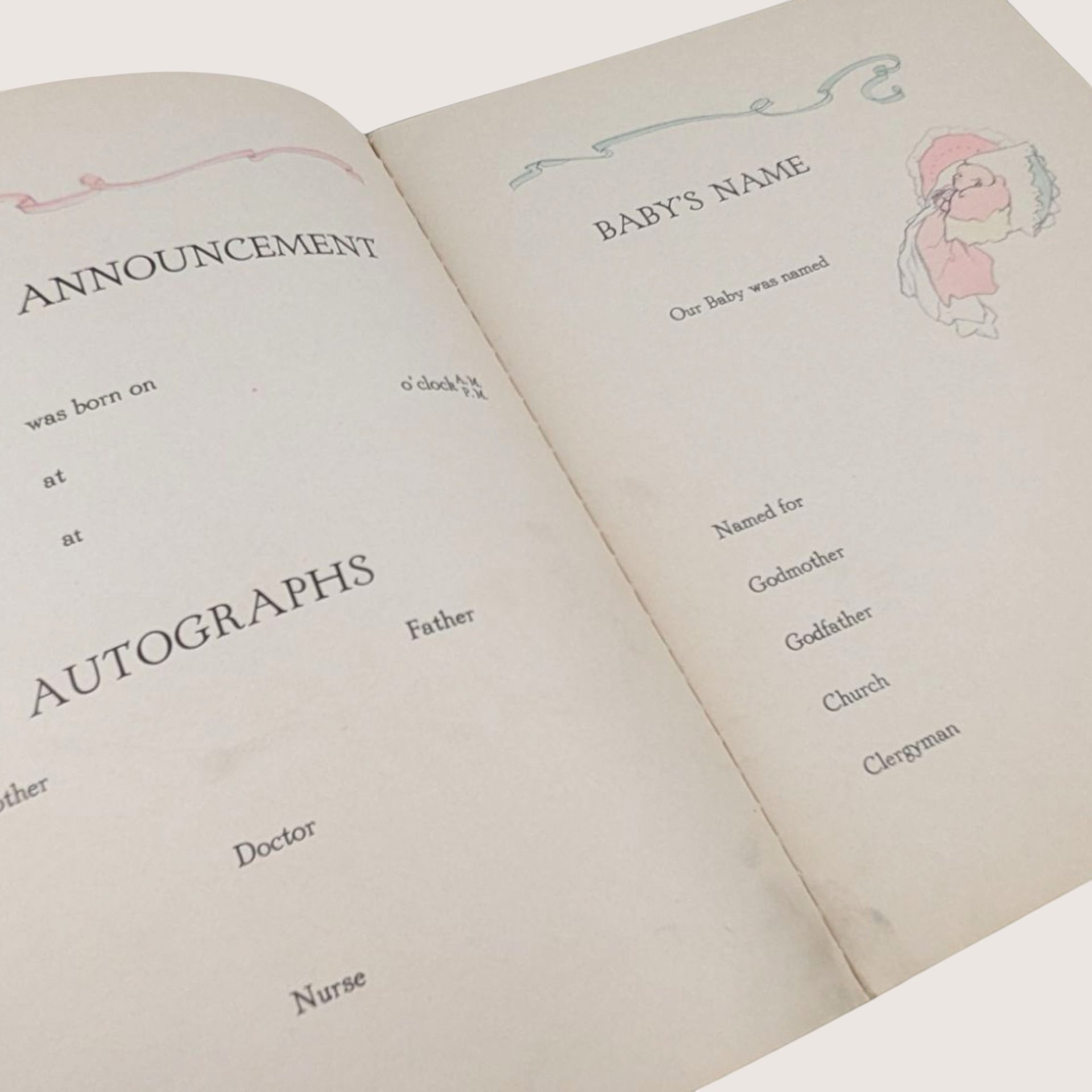 1934 Whitman Publishing Story of Our Baby Year by Year Hardcover Book
