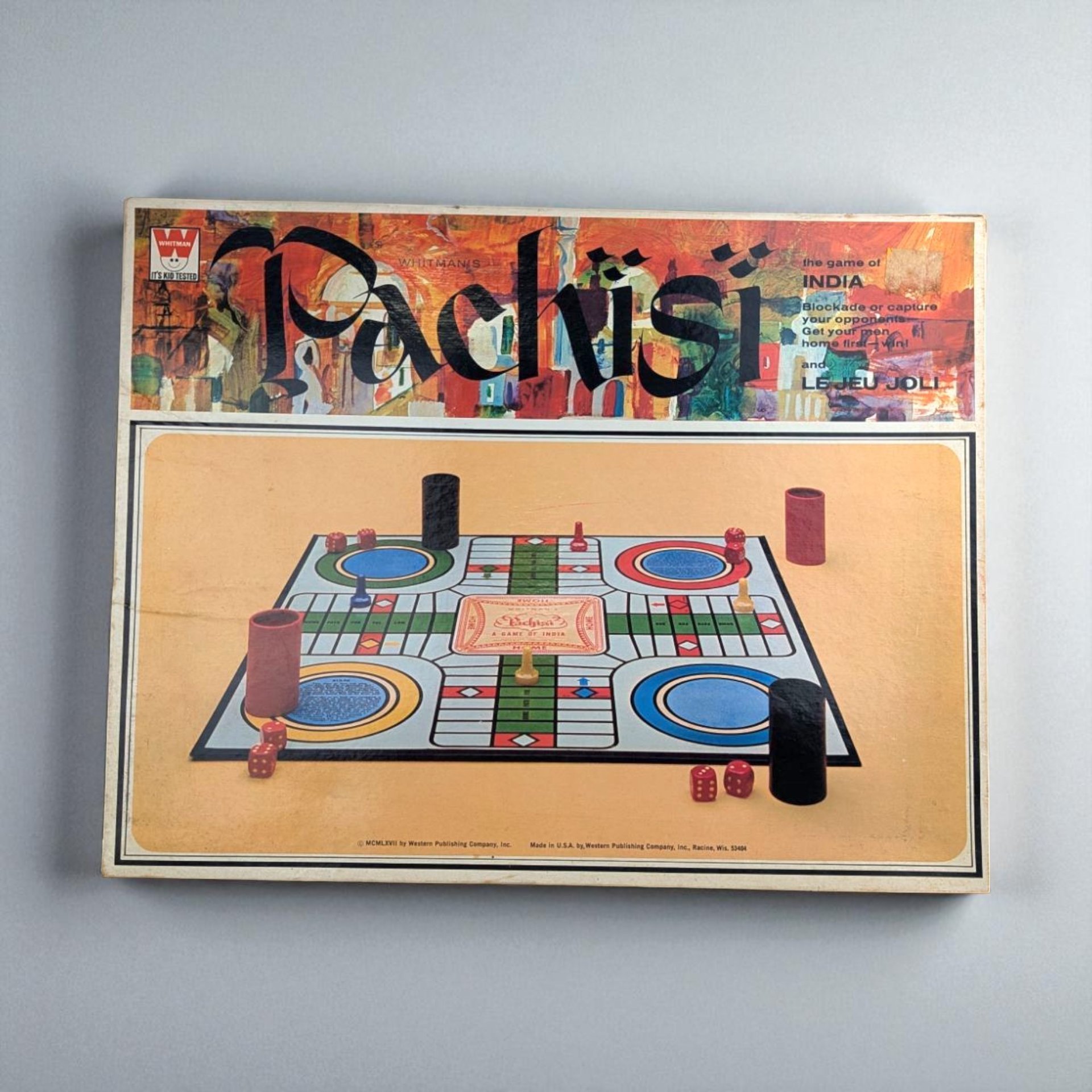 1967 Whitman Pachisi Board Game, The Game of India, Complete Classic Family Game, Parcheesi Variant, 60s Game Night Fun