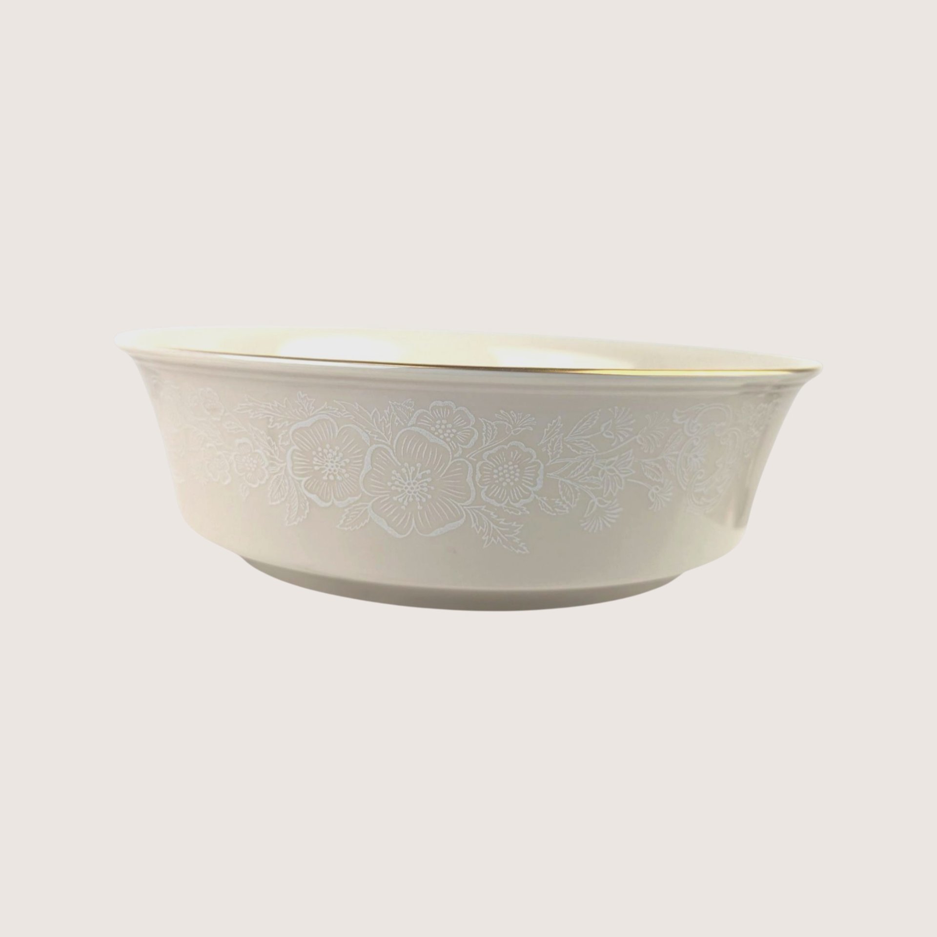 Vintage Lenox Special White Lace Floral Bowl