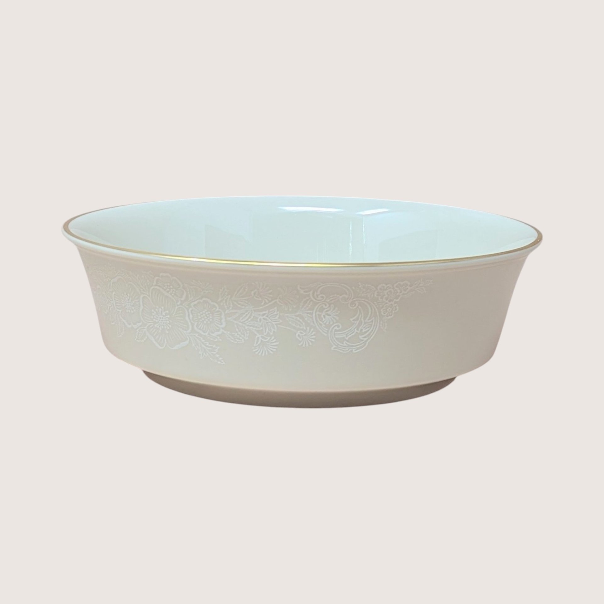 Vintage Lenox Special White Lace Floral Bowl