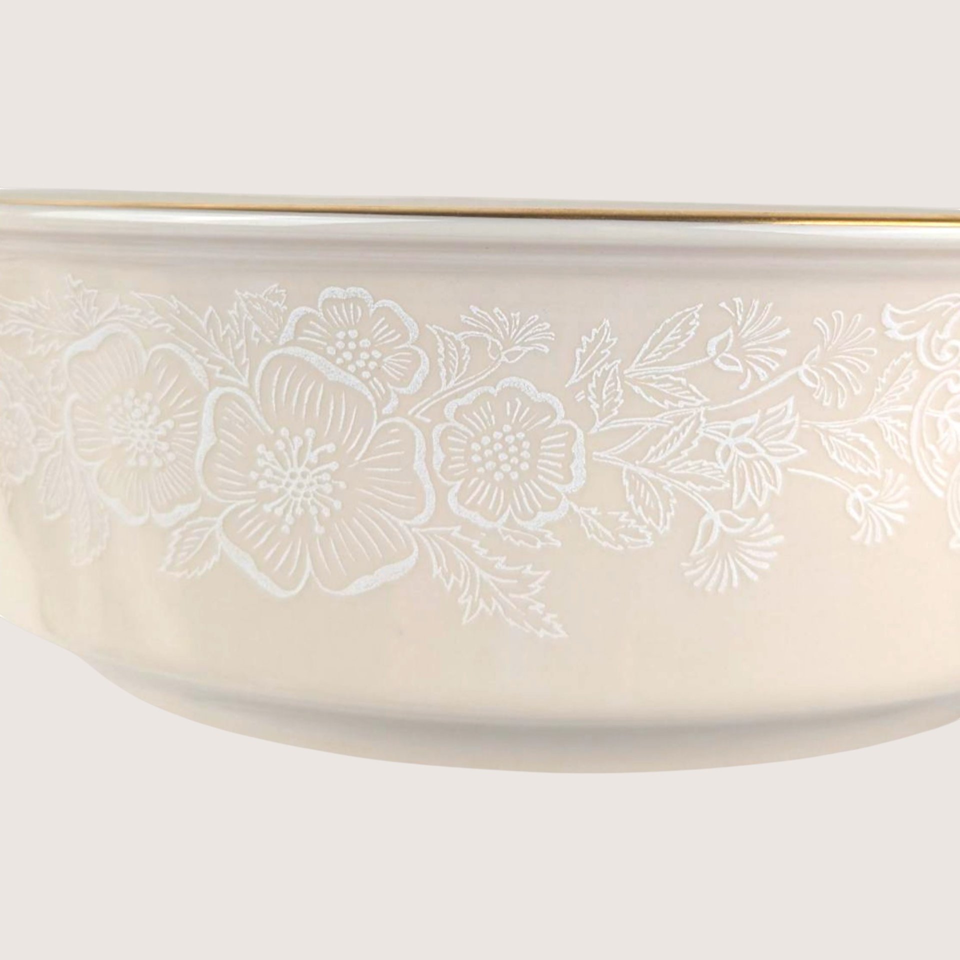 Vintage Lenox Special White Lace Floral Bowl