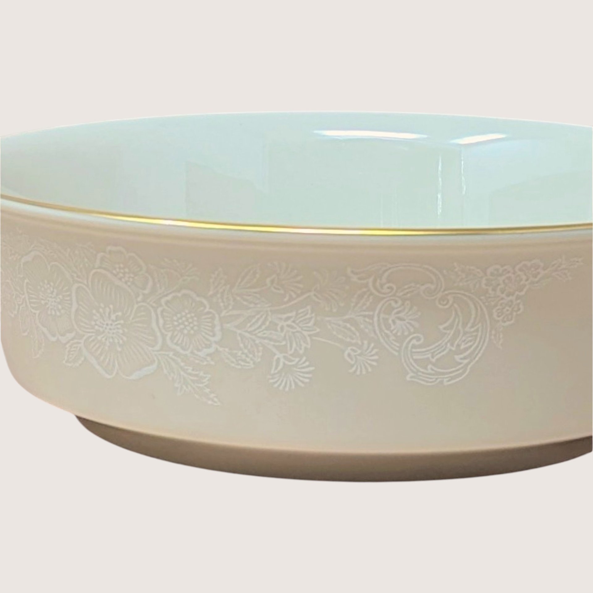 Vintage Lenox Special White Lace Floral Bowl