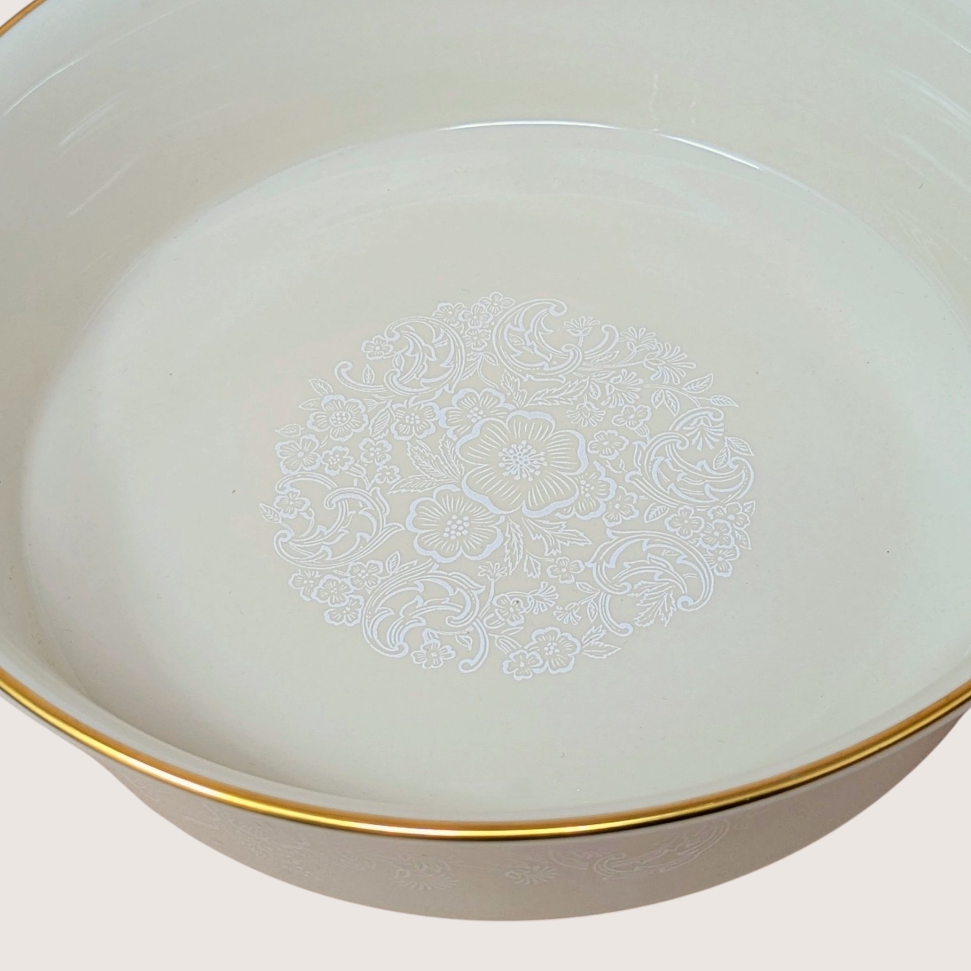 Vintage Lenox Special White Lace Floral Bowl