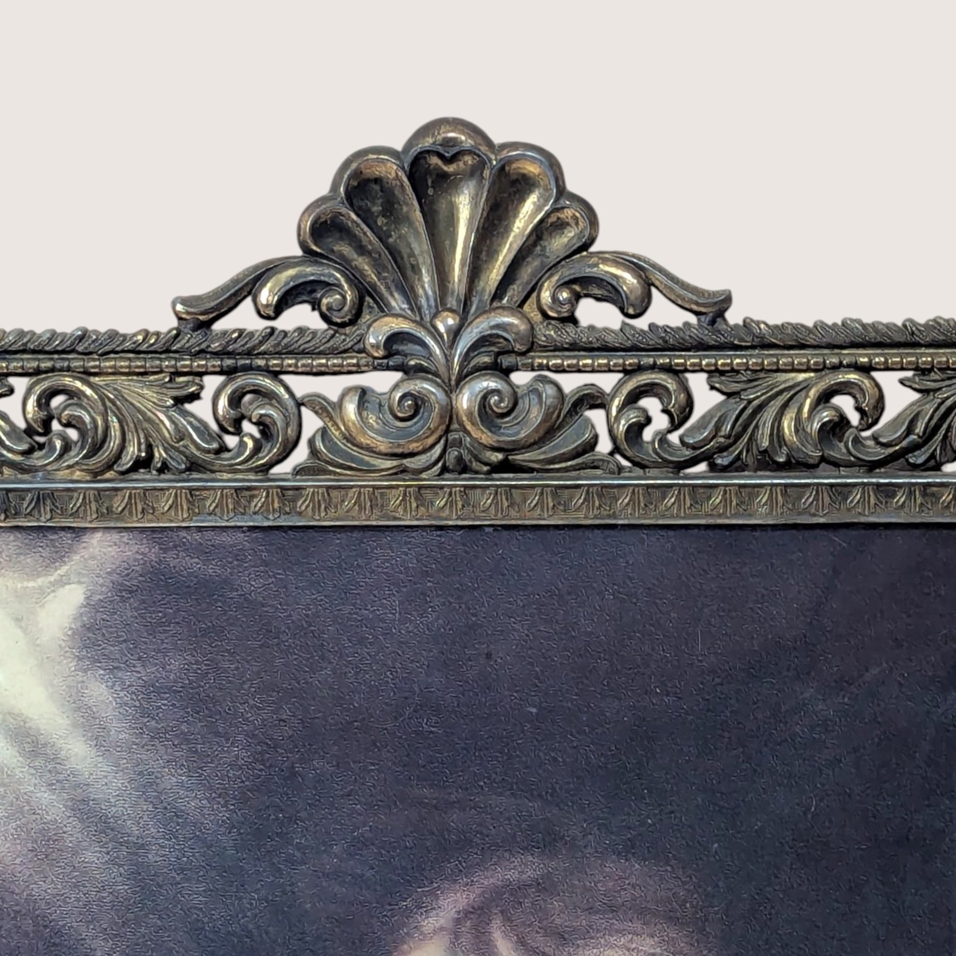 Vintage Heavy Brass Framed The Infant Samuel Sir Joshua Reynolds Bubble Glass Print