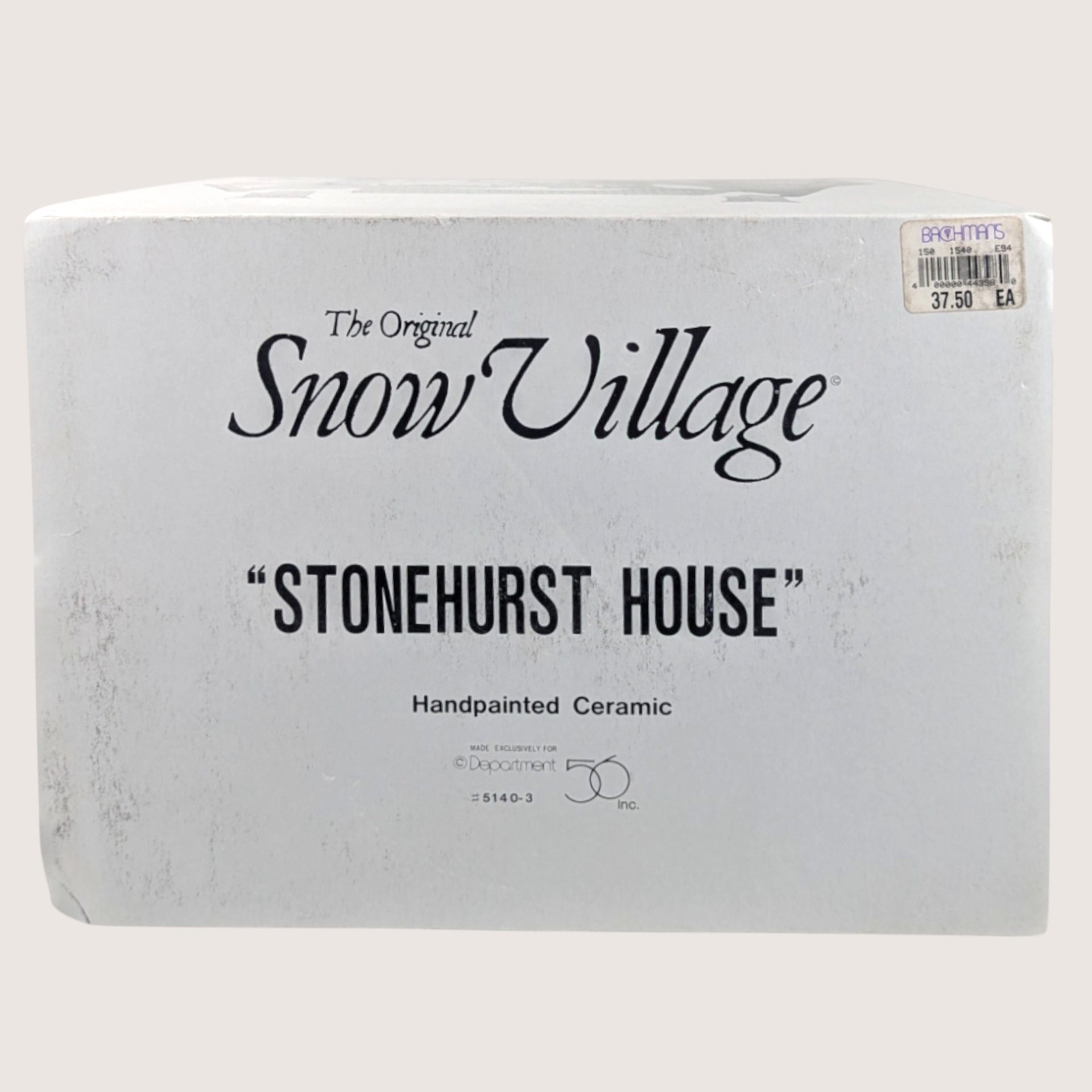 1988 Dept 56 Original Snow Village Stonehurst House Holiday Building