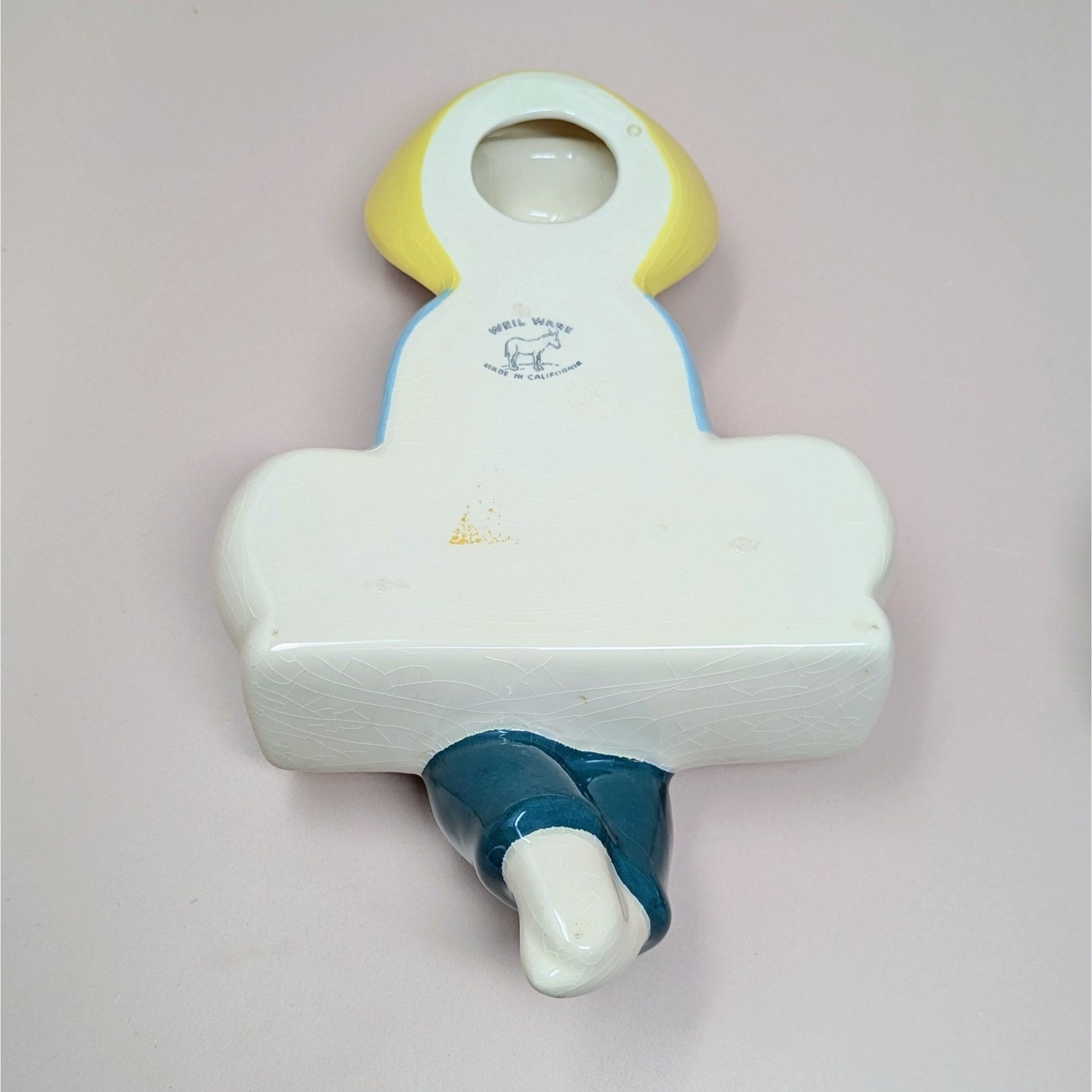 Vintage Weil Ware Ceramic Wall Hanging Candle Holder Pair