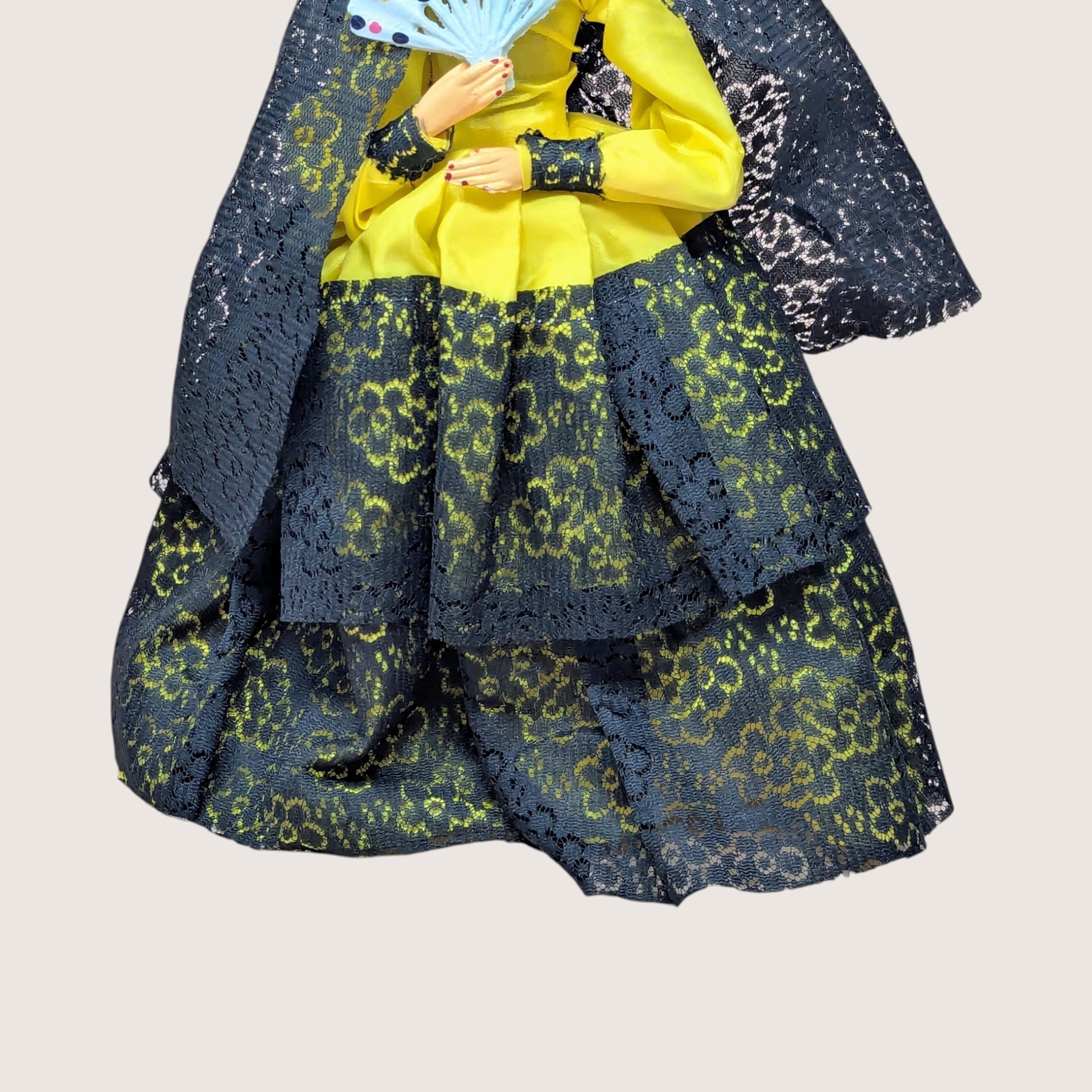 1960s Spanish Flamenco Style Fabric Souvenir Doll