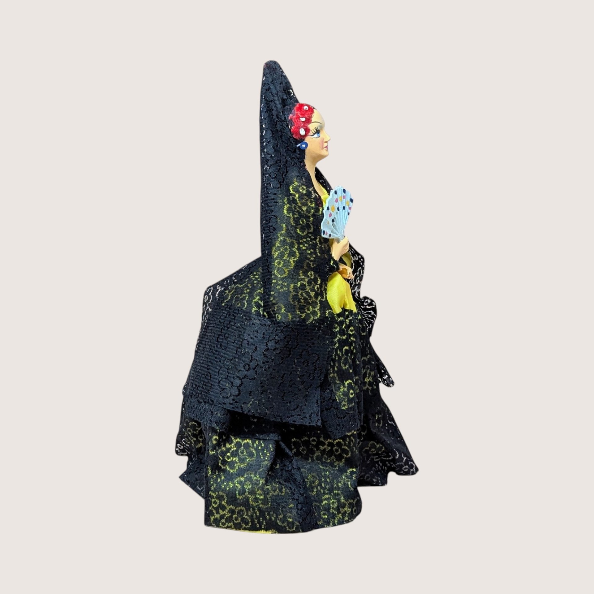 1960s Spanish Flamenco Style Fabric Souvenir Doll