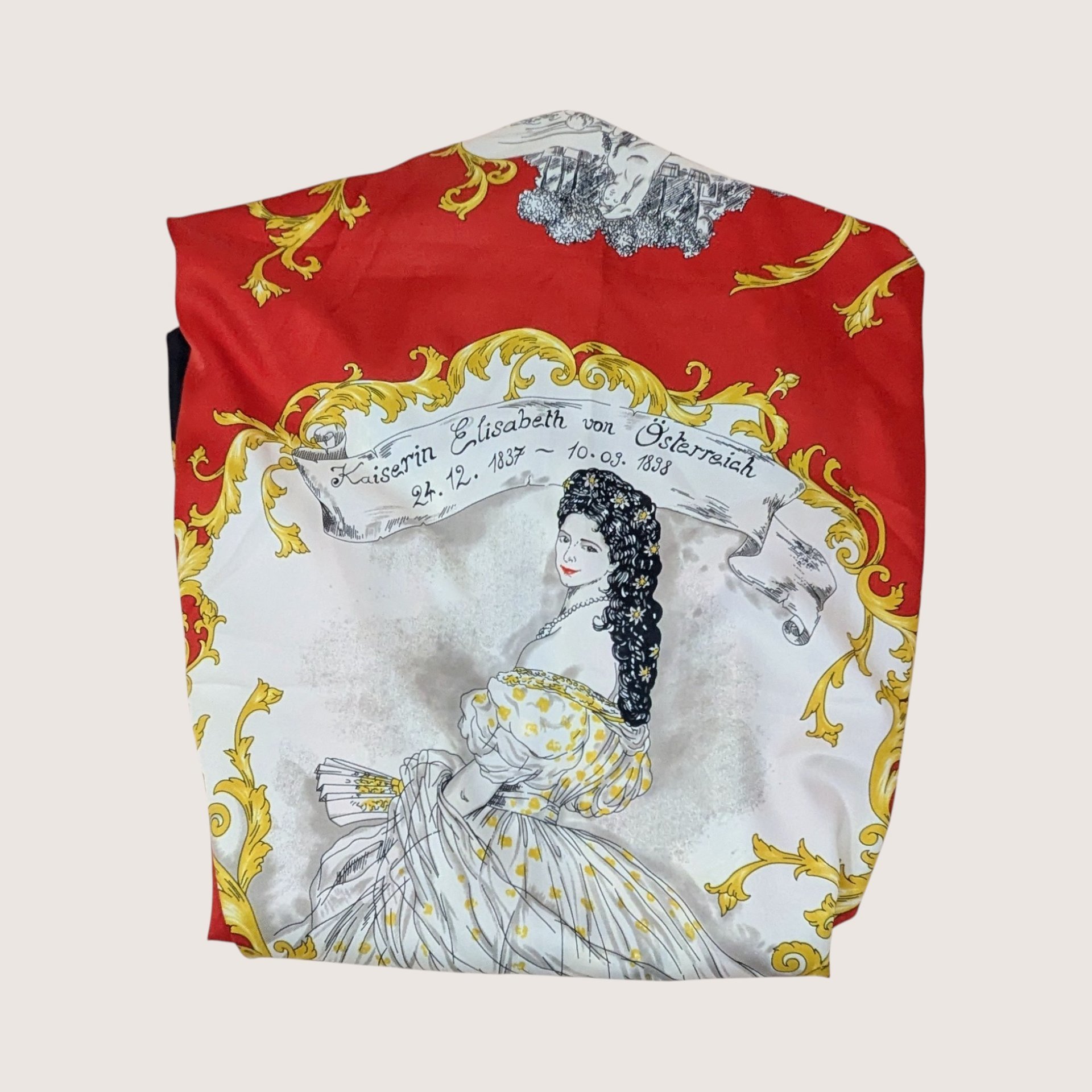 Vintage Striessnig Kaiserin Elisabeth Empress Scarf