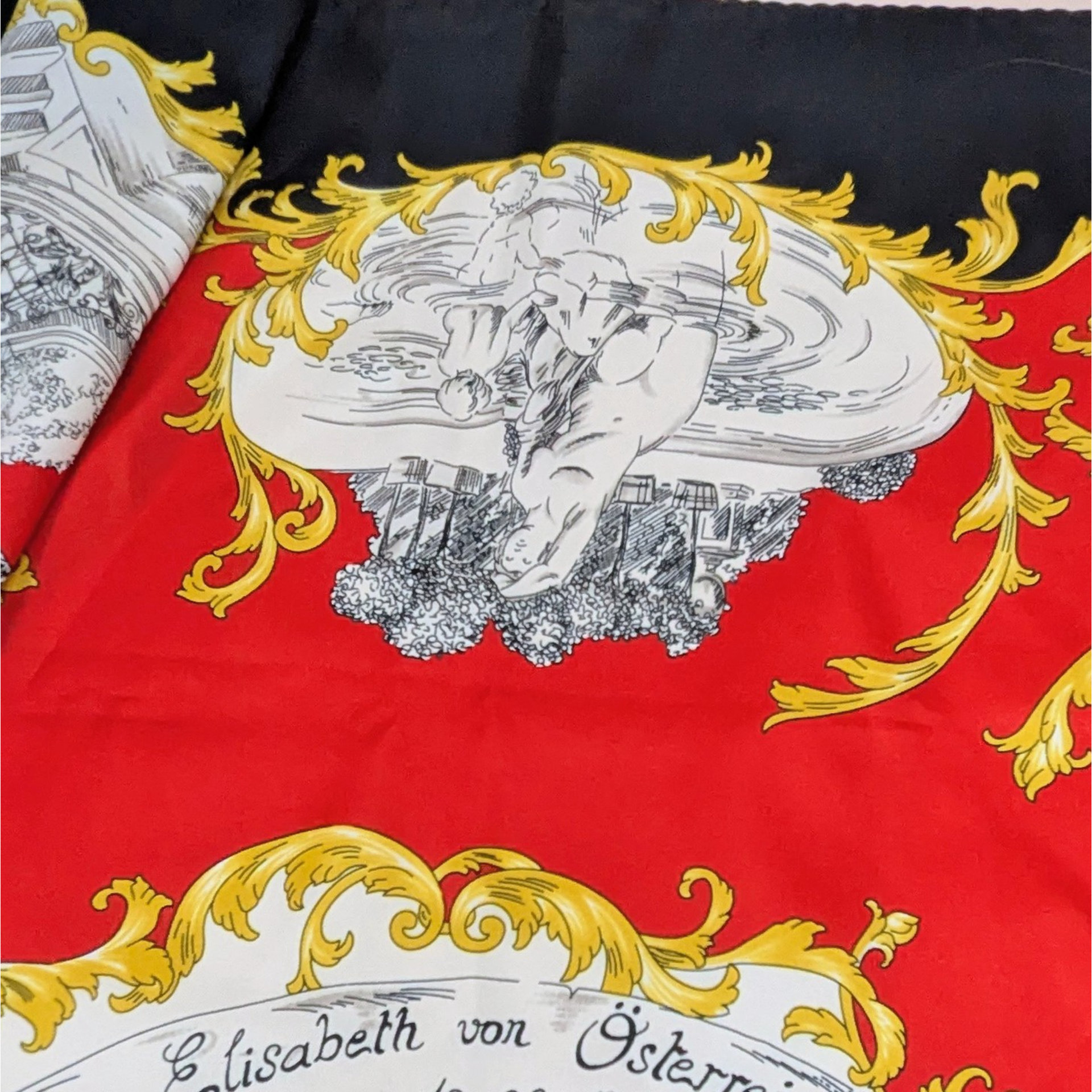 Vintage Striessnig Kaiserin Elisabeth Empress Scarf