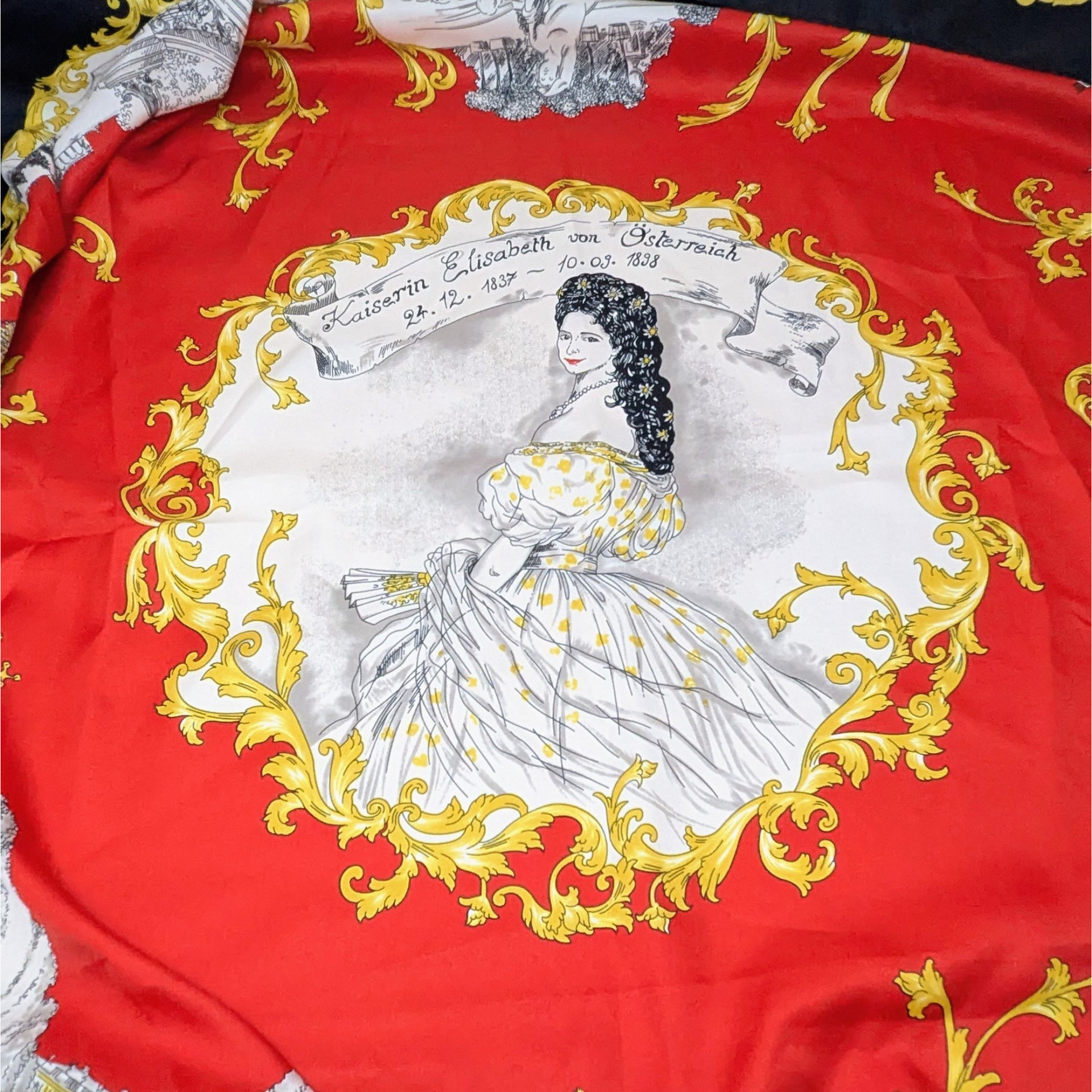 Vintage Striessnig Kaiserin Elisabeth Empress Scarf