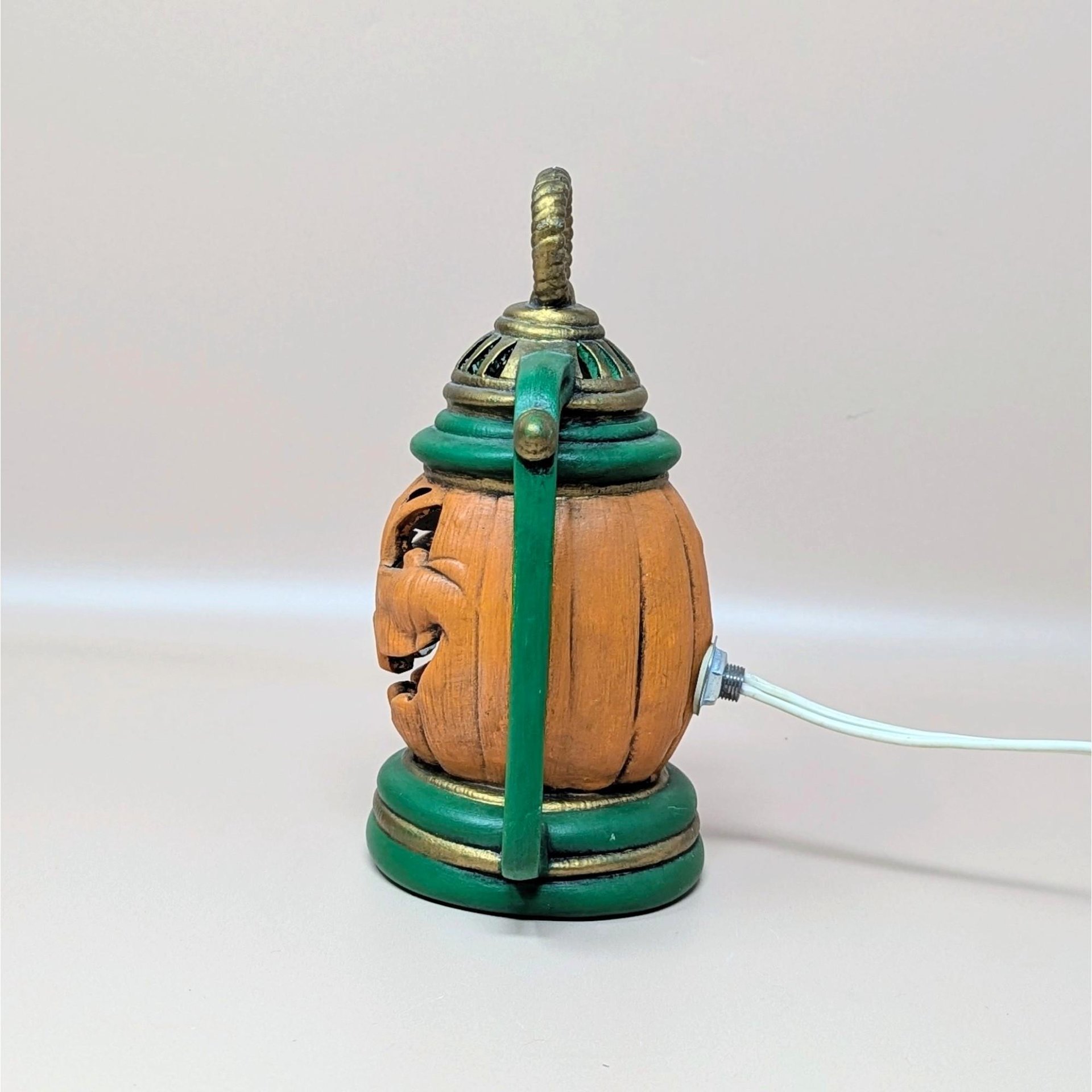 Vintage Ceramic Jack-O-Lantern Pumpkin Lantern Light