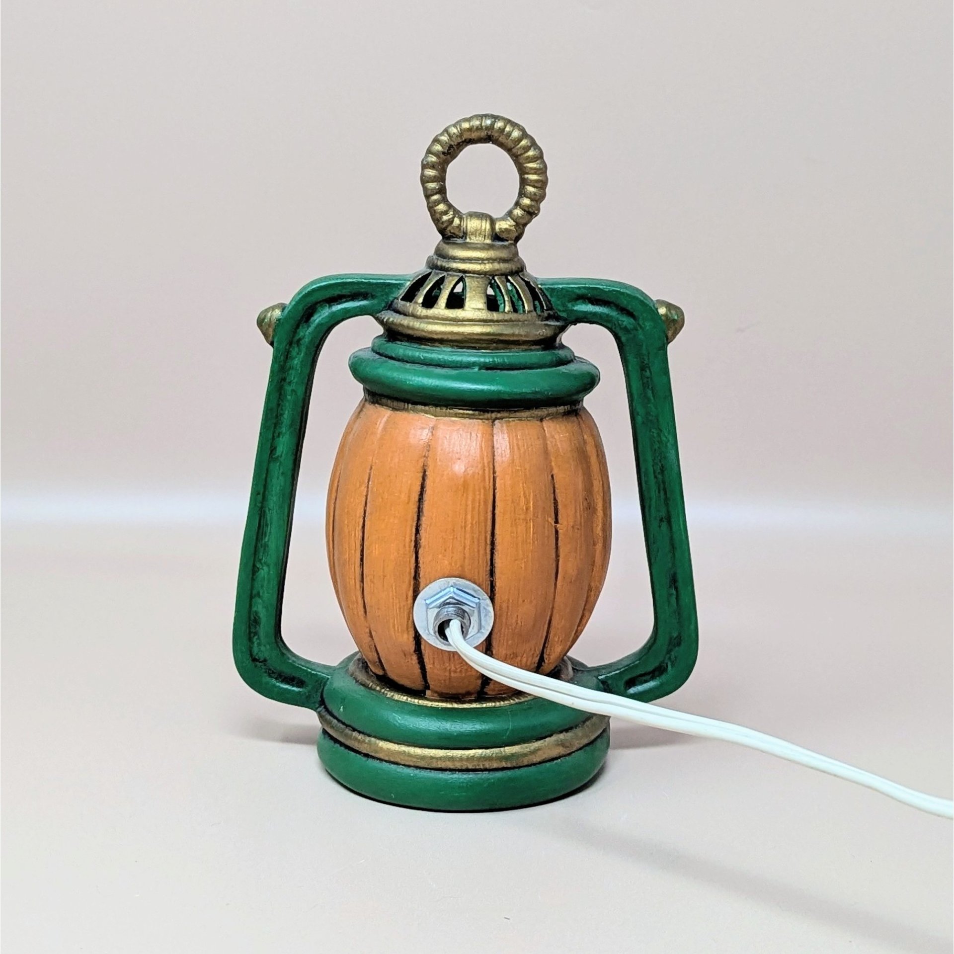 Vintage Ceramic Jack-O-Lantern Pumpkin Lantern Light