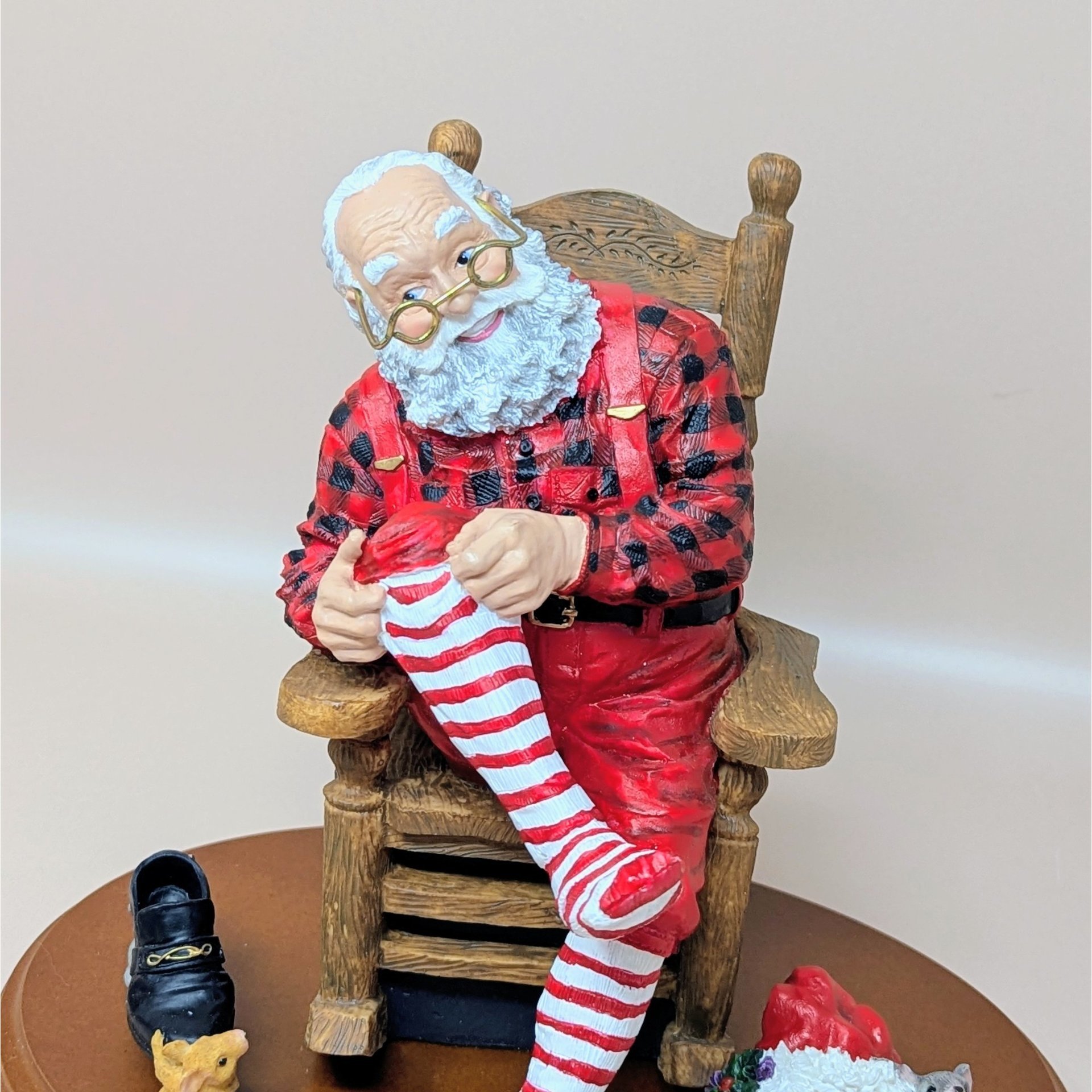 Vintage Dept 56 Santa's Dress Rehearsal Figure Set