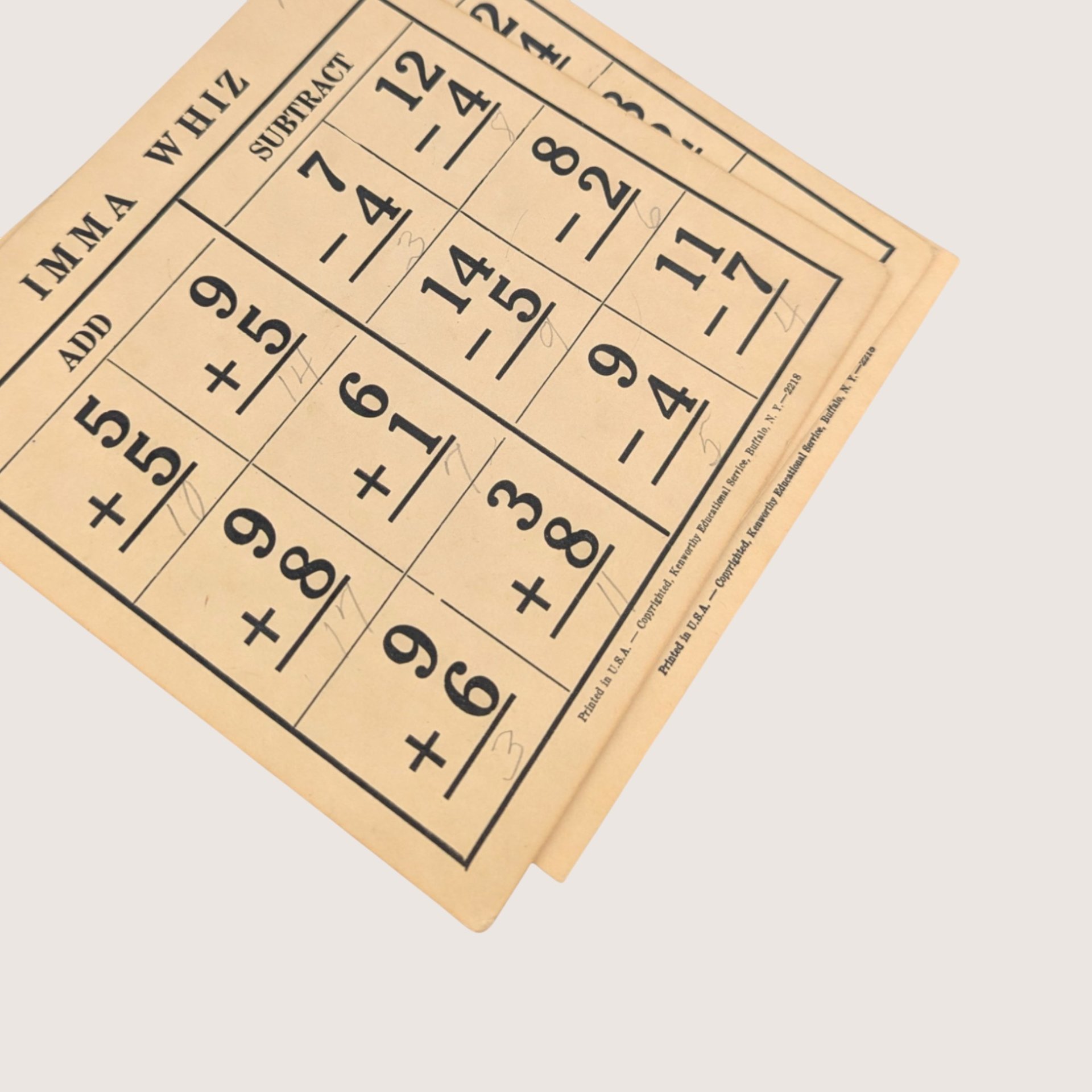 1960s Kenworthy Imma Whiz Addition and Subtraction Game