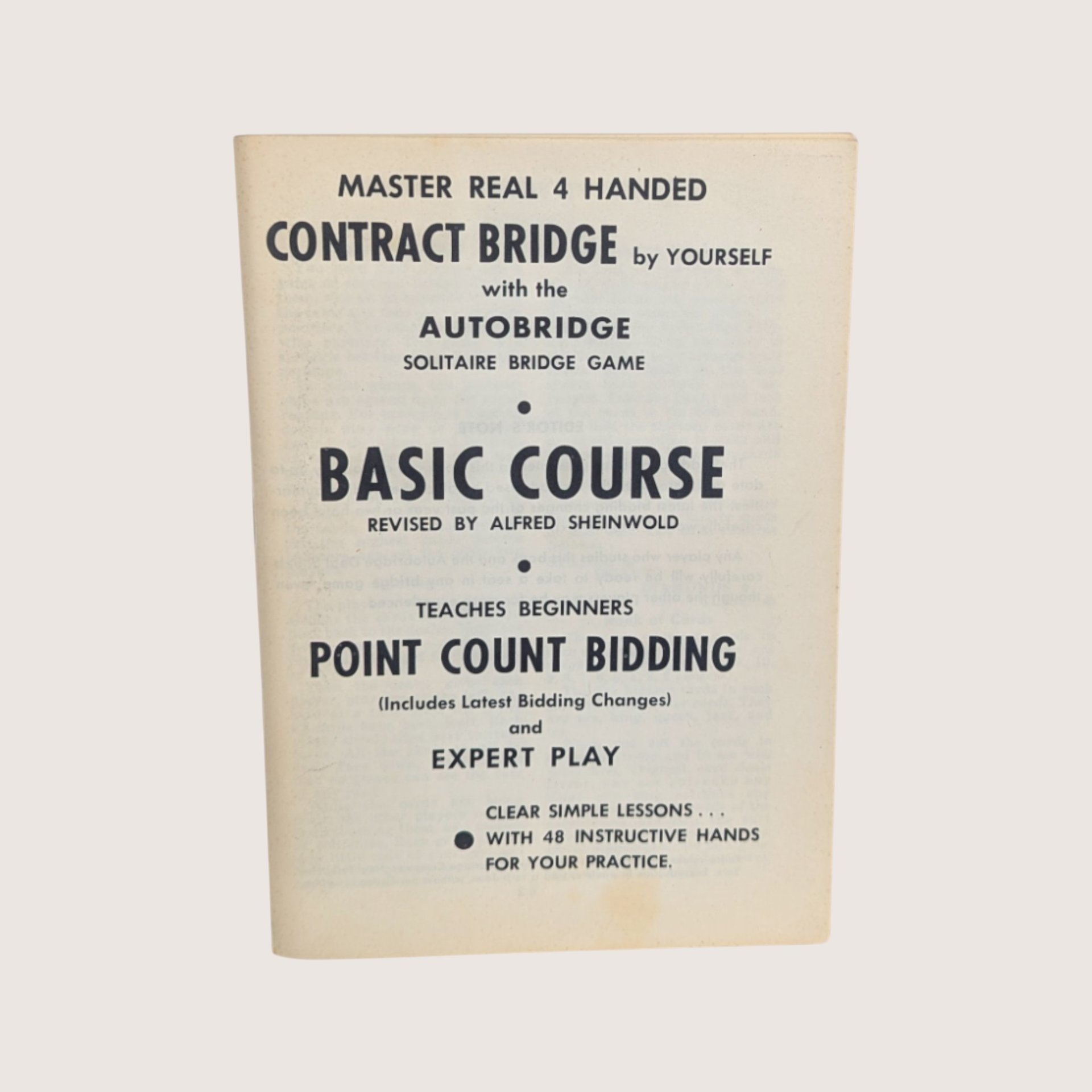 1959 Auto Bridge Solitaire Bridge Game