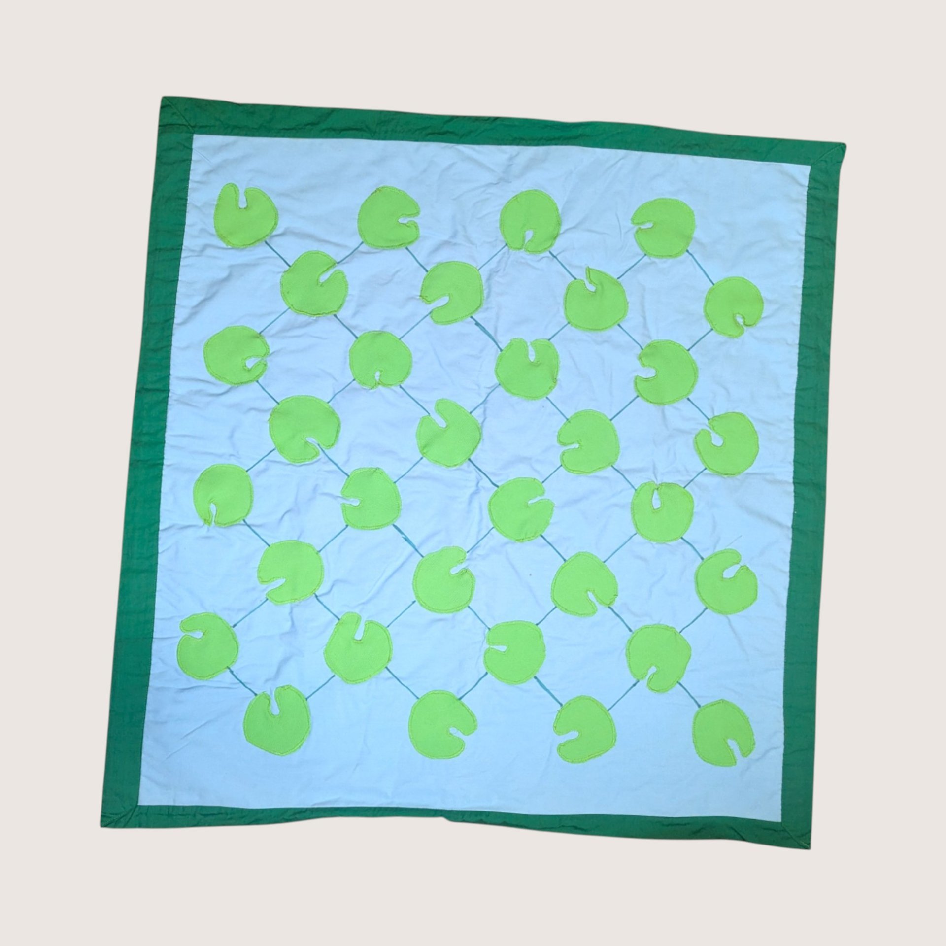 Vintage Handmade Frog Lilypad Fabric Game