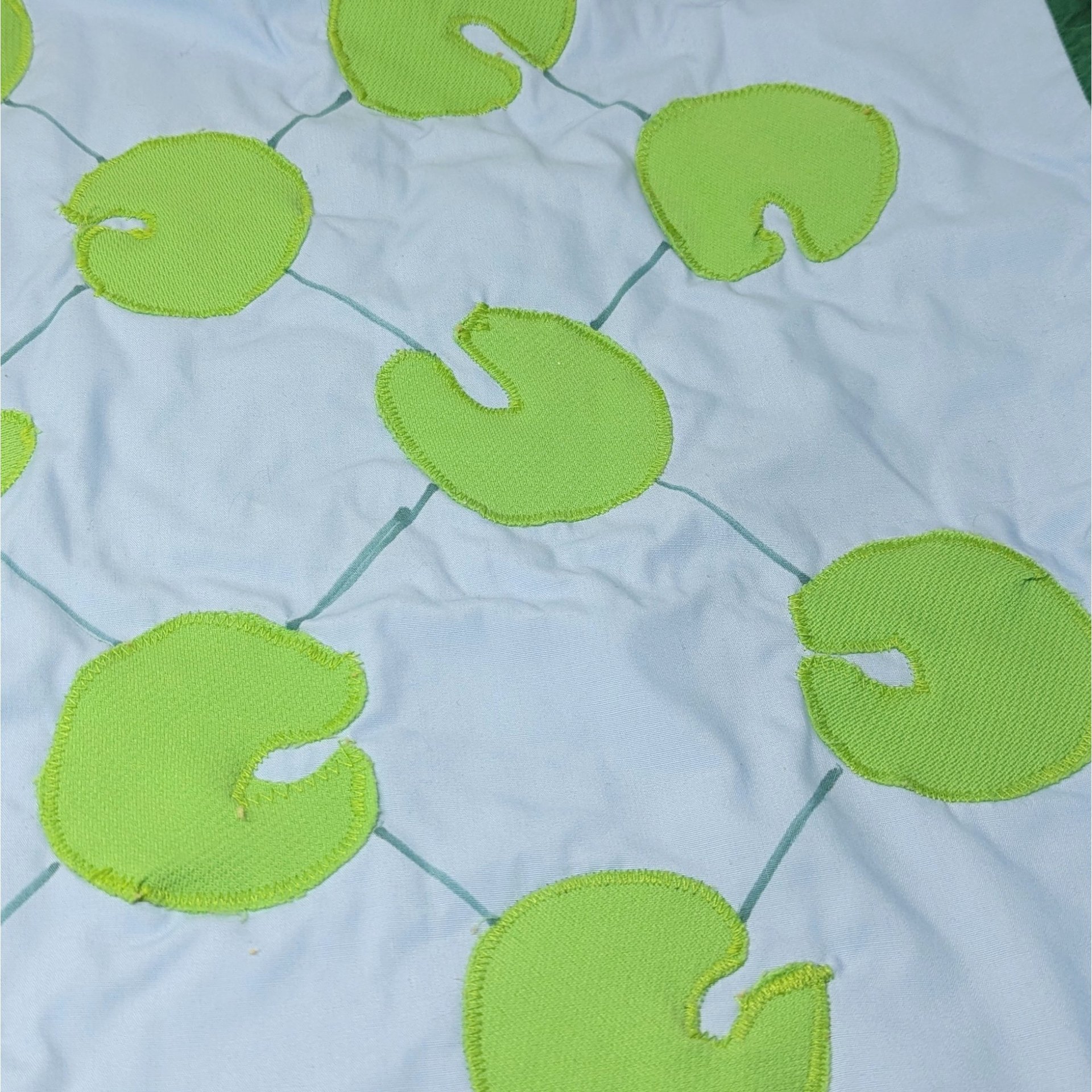 Vintage Handmade Frog Lilypad Fabric Game