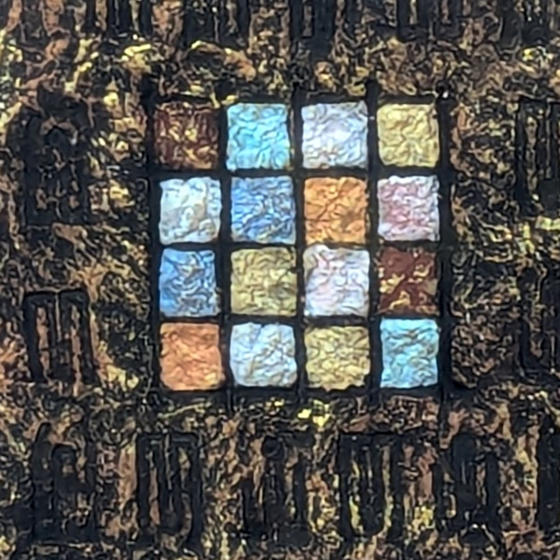2000 Barbara DeVault Framed Mixed Media Handmade Paper Painting