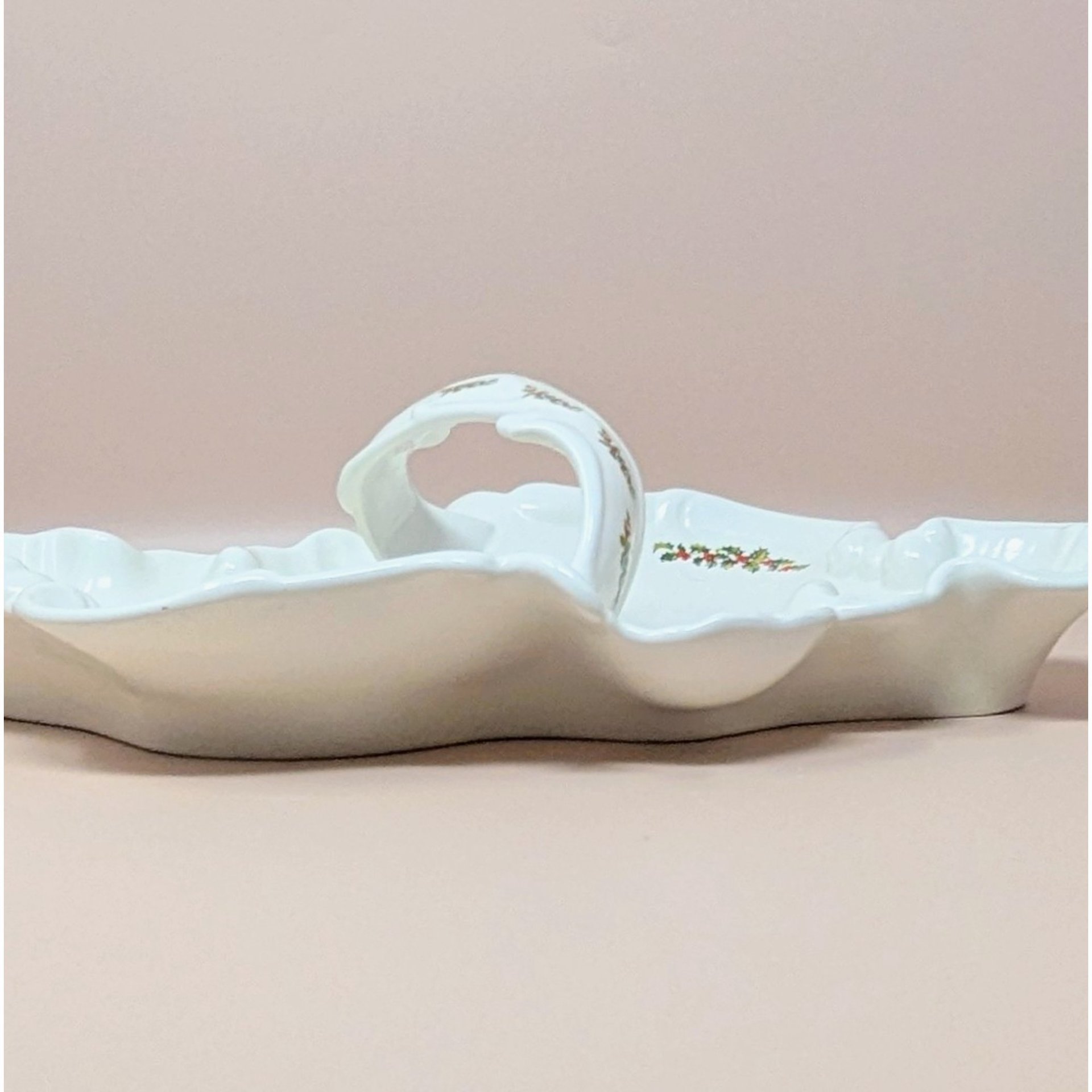 Vintage Handmade Ceramic Christmas Angel Tray