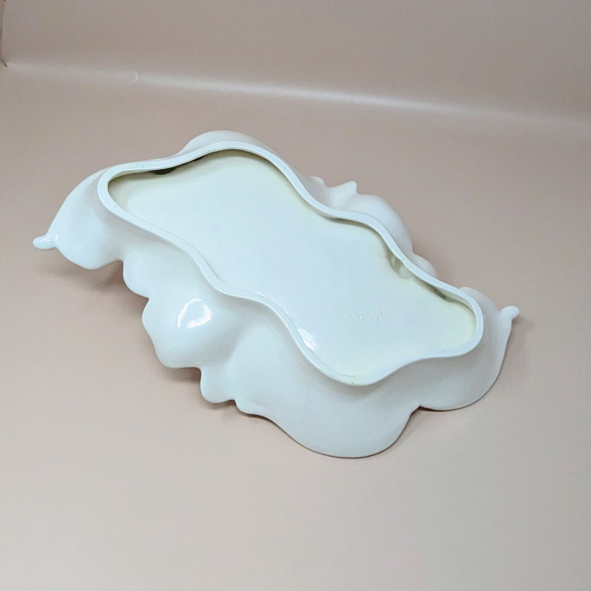 Vintage Handmade Ceramic Christmas Angel Tray