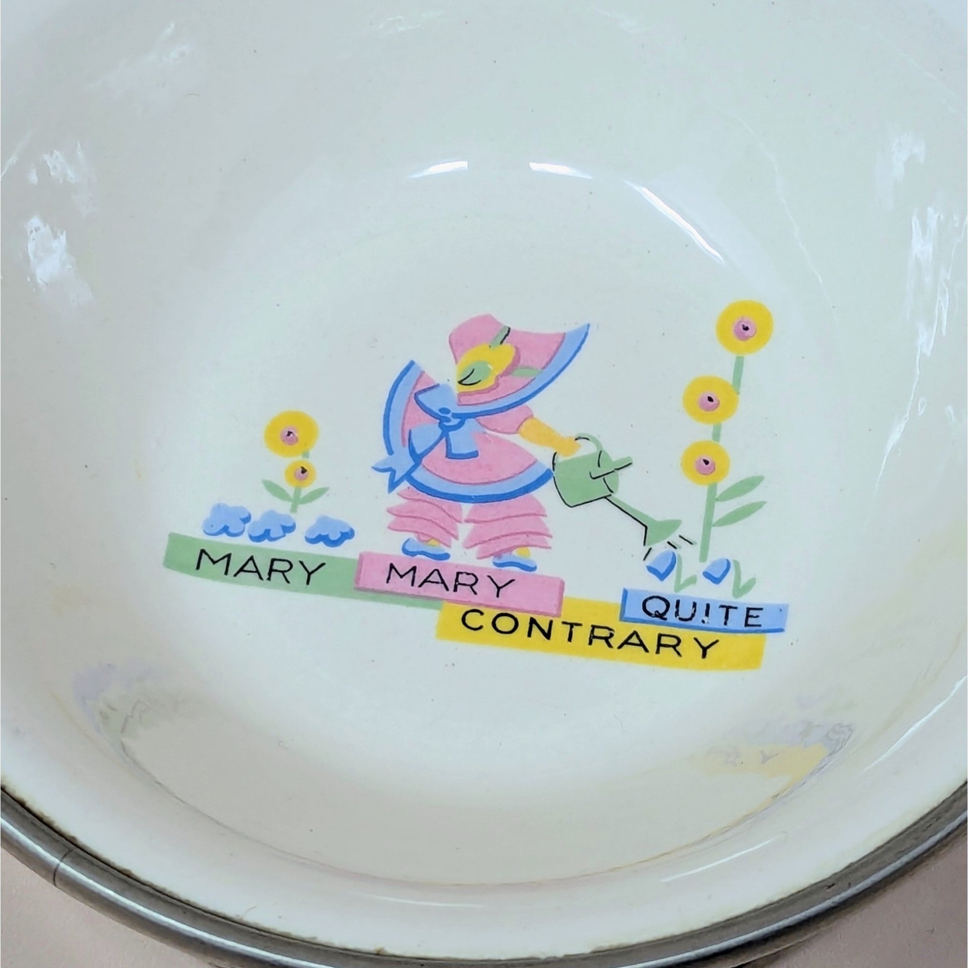 Vintage GW Company Childs Nursery Rhyme Bowl