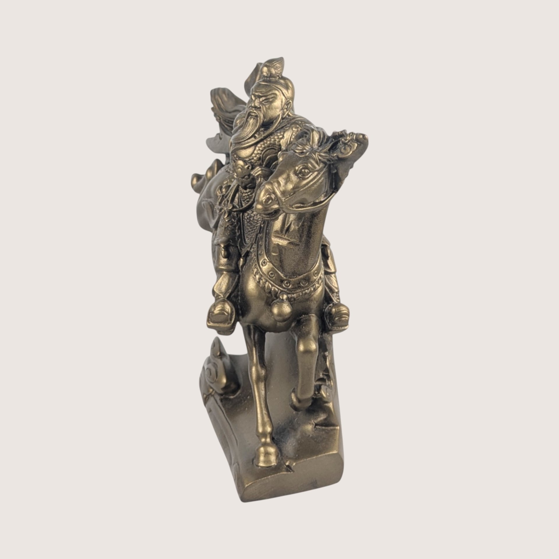 1980s Guan Yu Resin Warrior Statue
