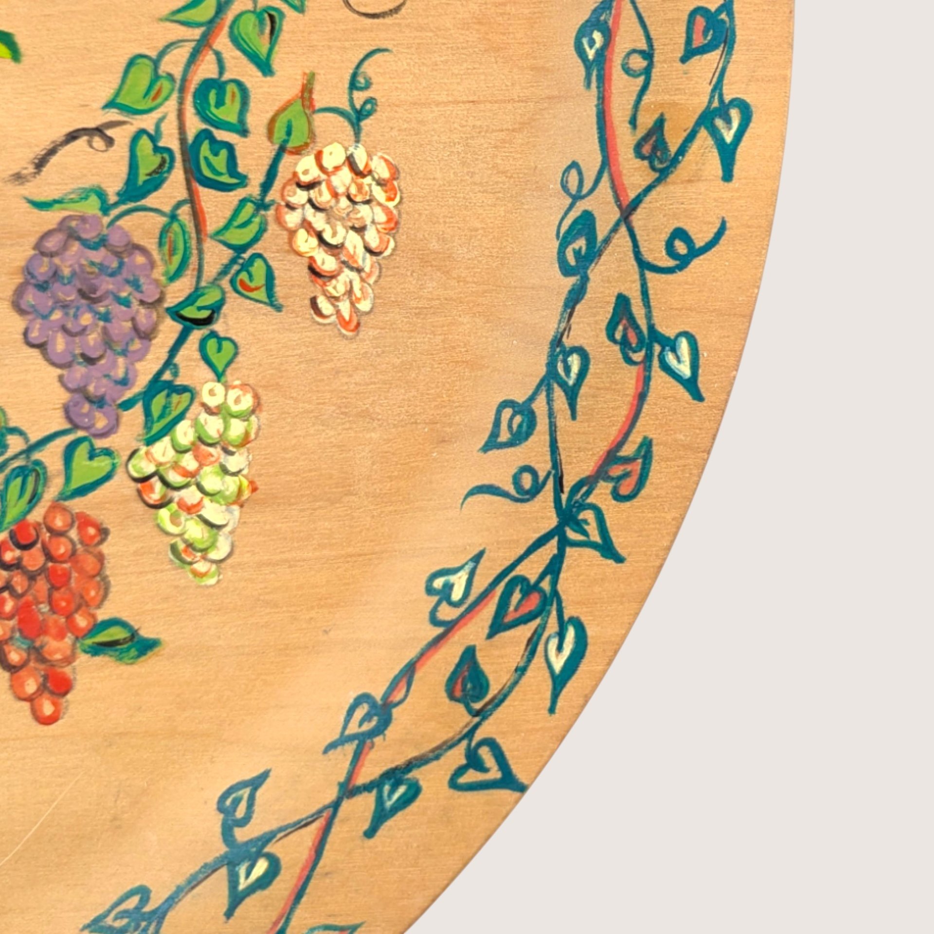 1956 Norwegian Rosemaling Hand Painted Wooden Decorative Plate
