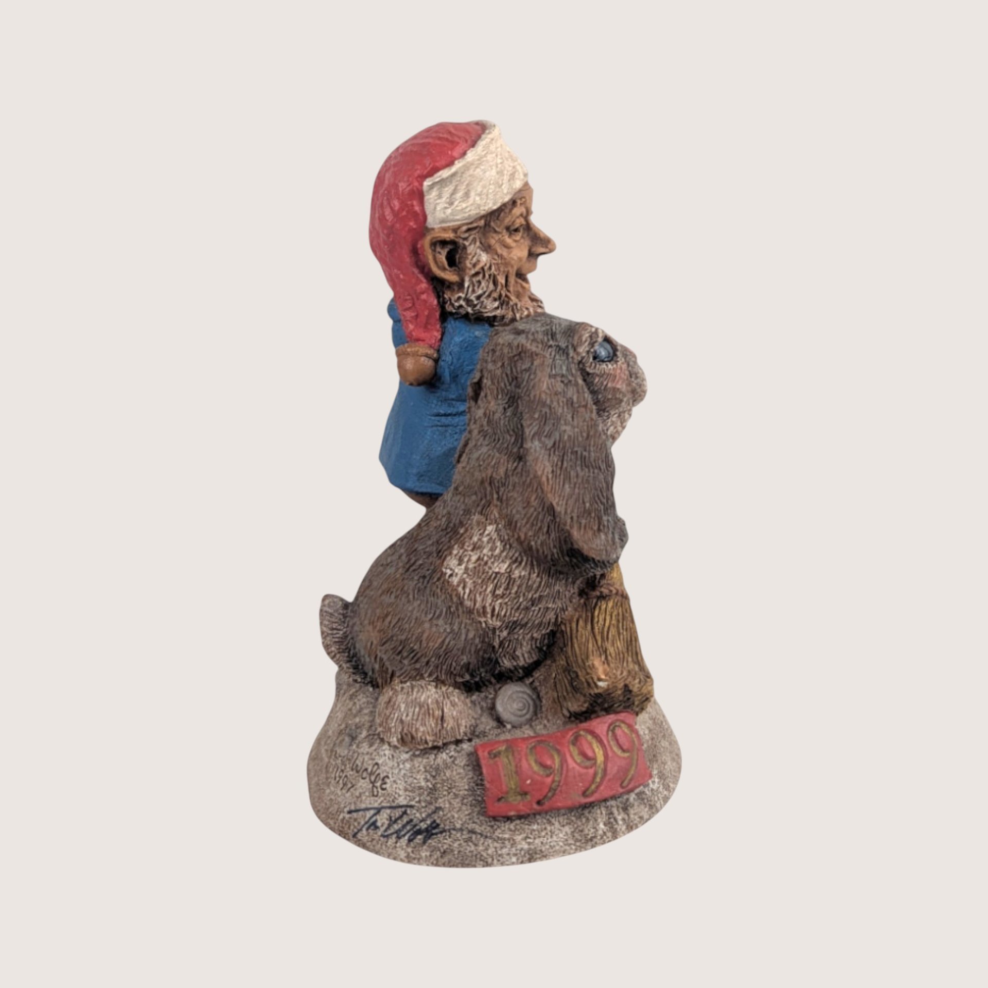 1999 Tom Clark Clean Sweep Gnome Figure Dual Signed