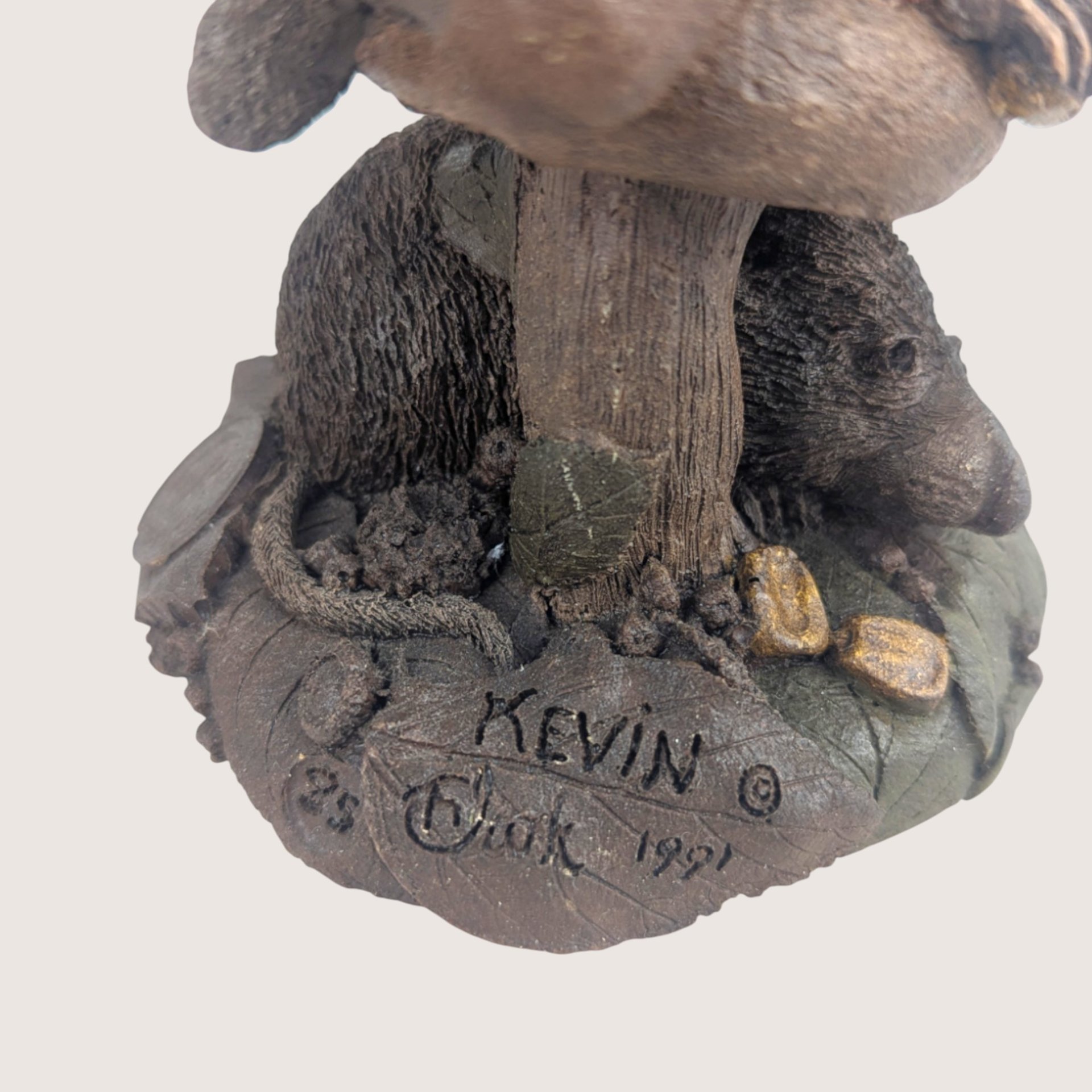 1991 Tom Clark Kevin Gnome Figure Dual Signed