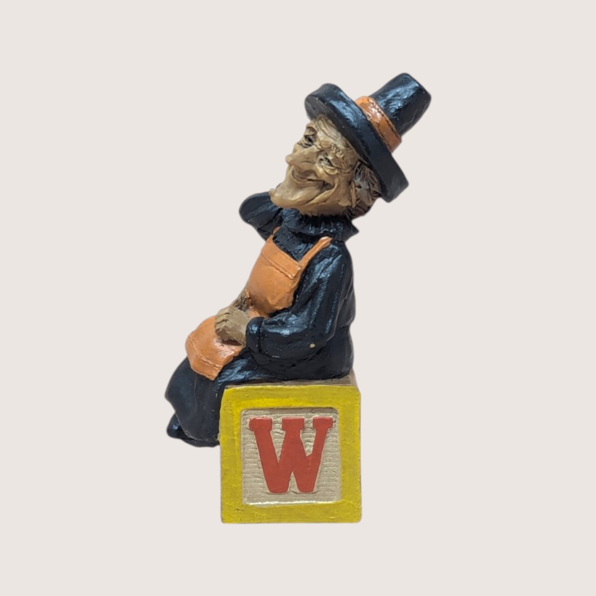 1994 Tom Clark Wanda Signed Witch Block Figurine