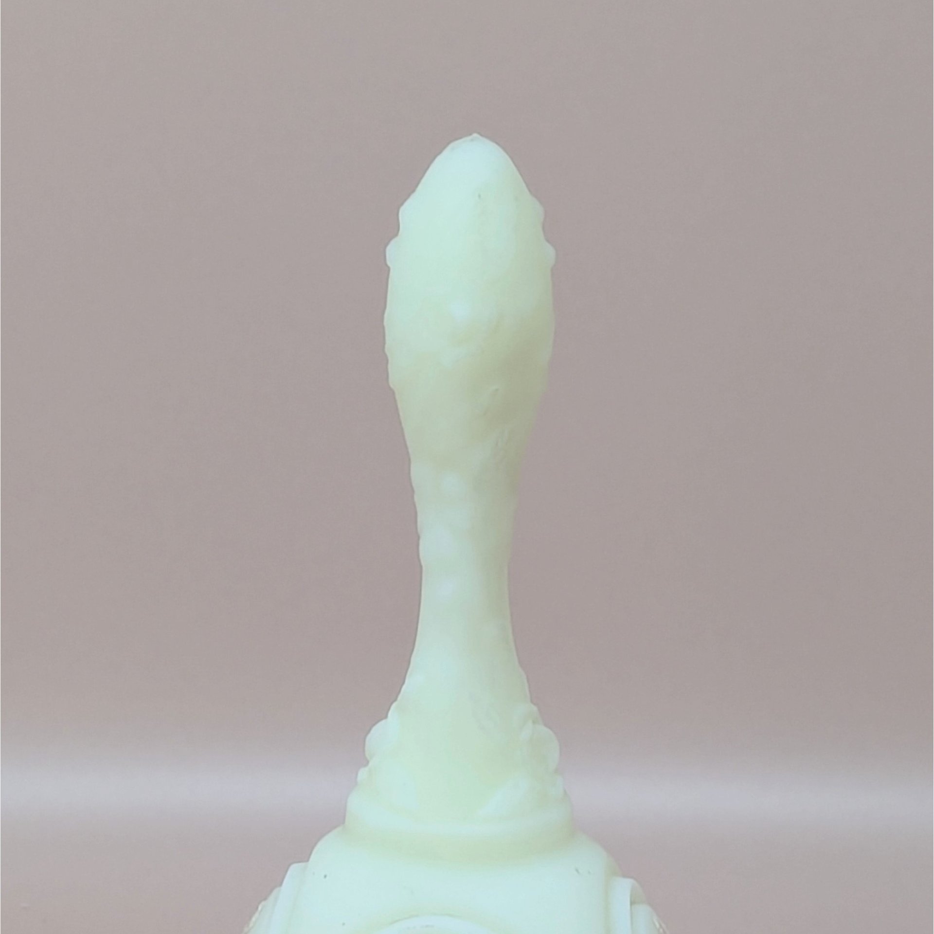 Vintage Fenton Custard Satin Hand Painted Bell