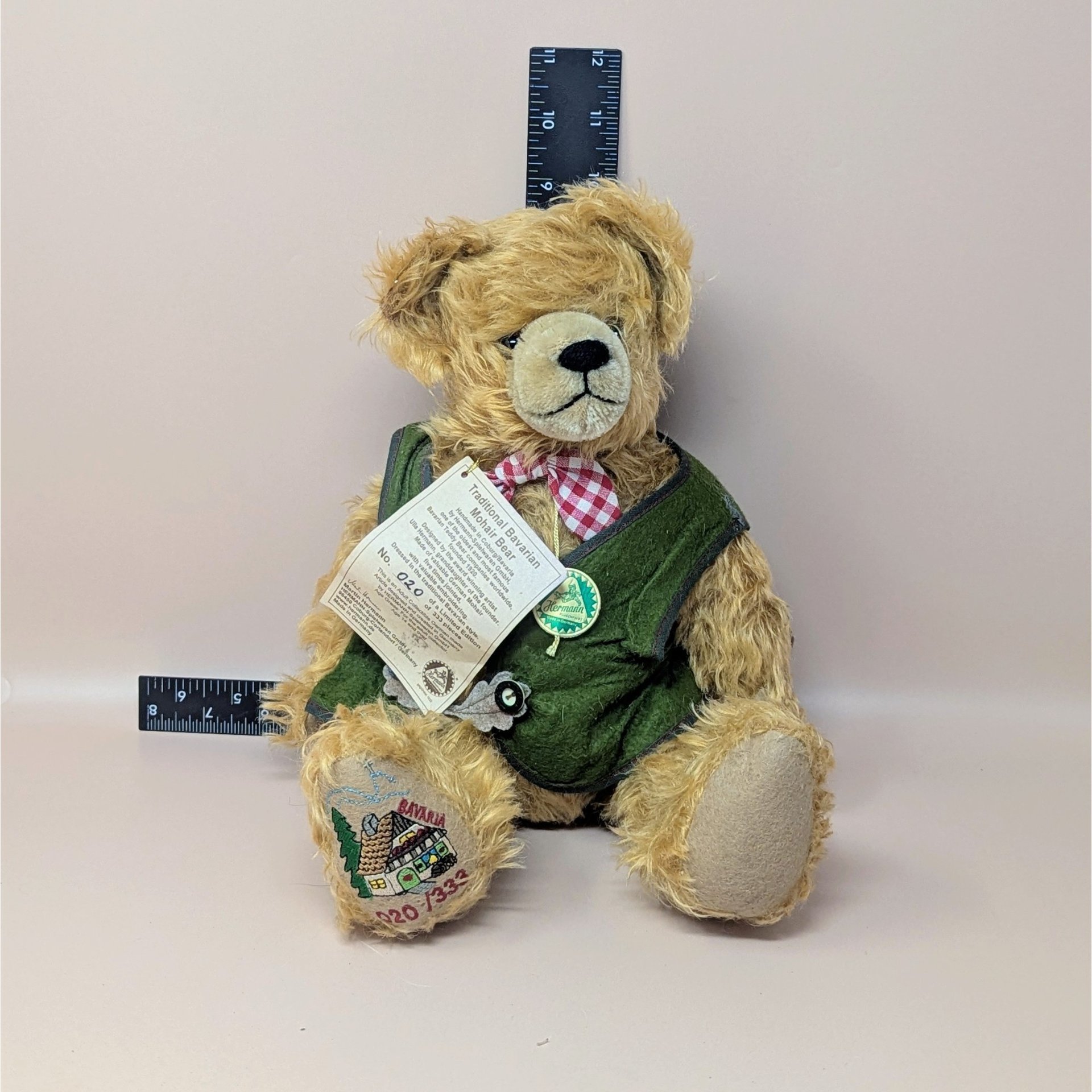1990s Hermann Limited Edition Bavarian Mohair Bear