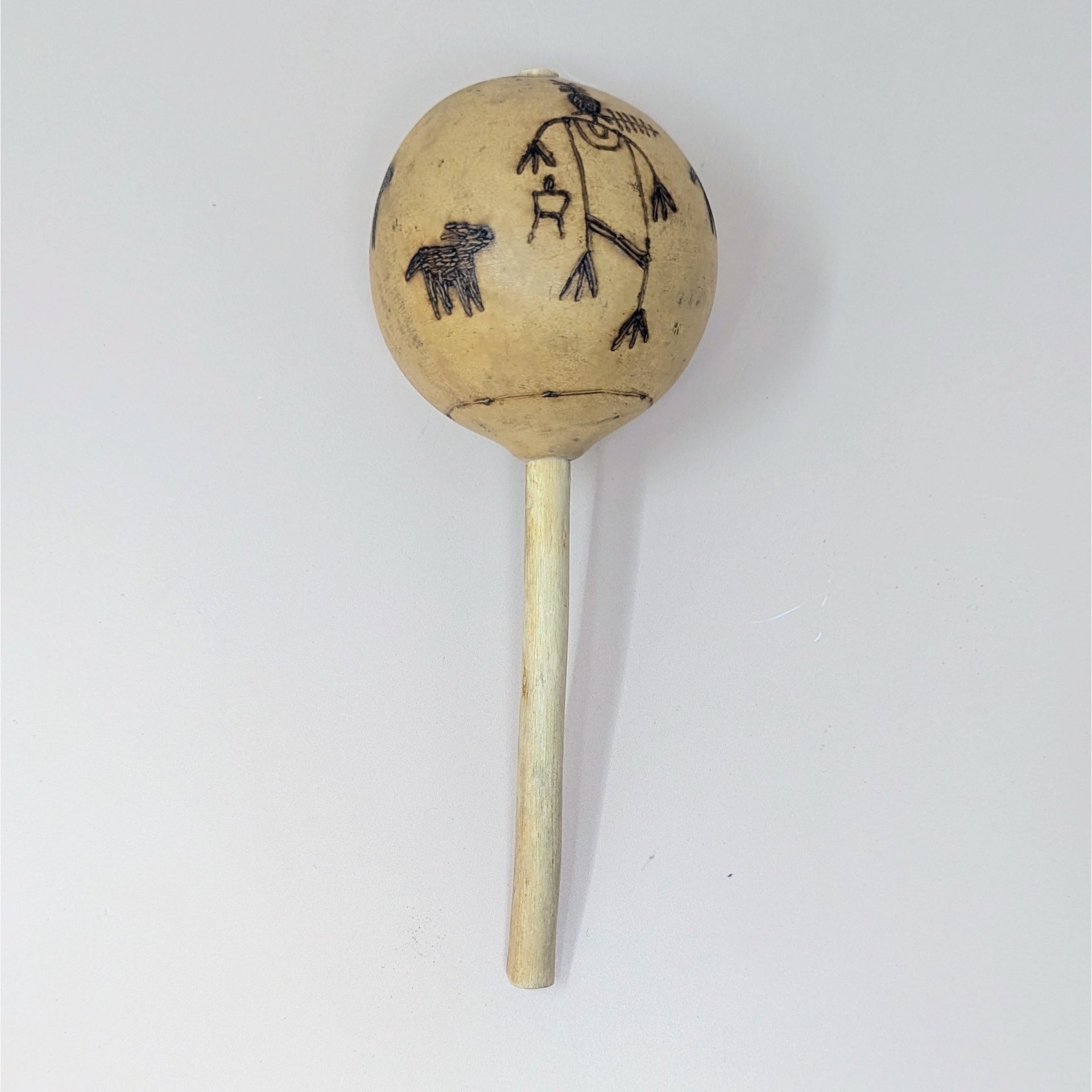 Vintage Trio of Hand Etched Maracas