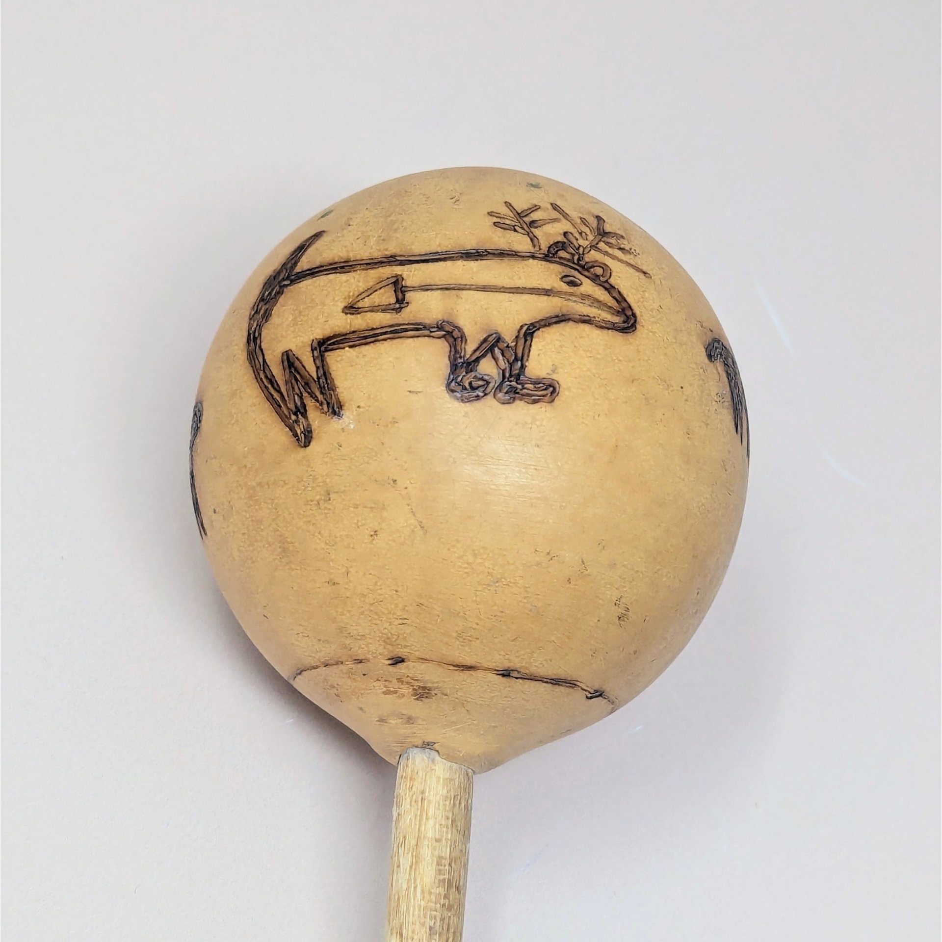 Vintage Trio of Hand Etched Maracas