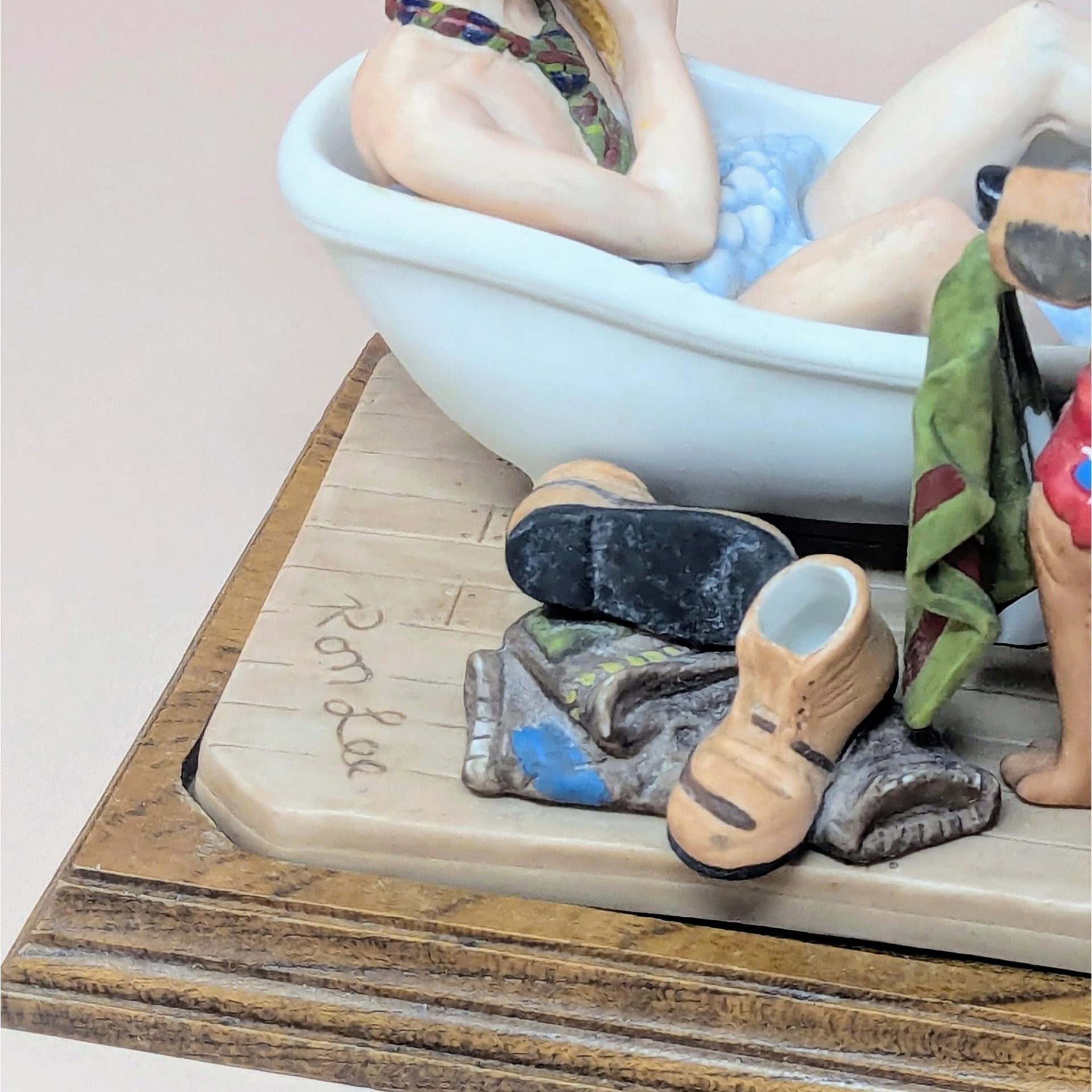 1980s Ron Lee A Hard Day's Bath Sample Figurine