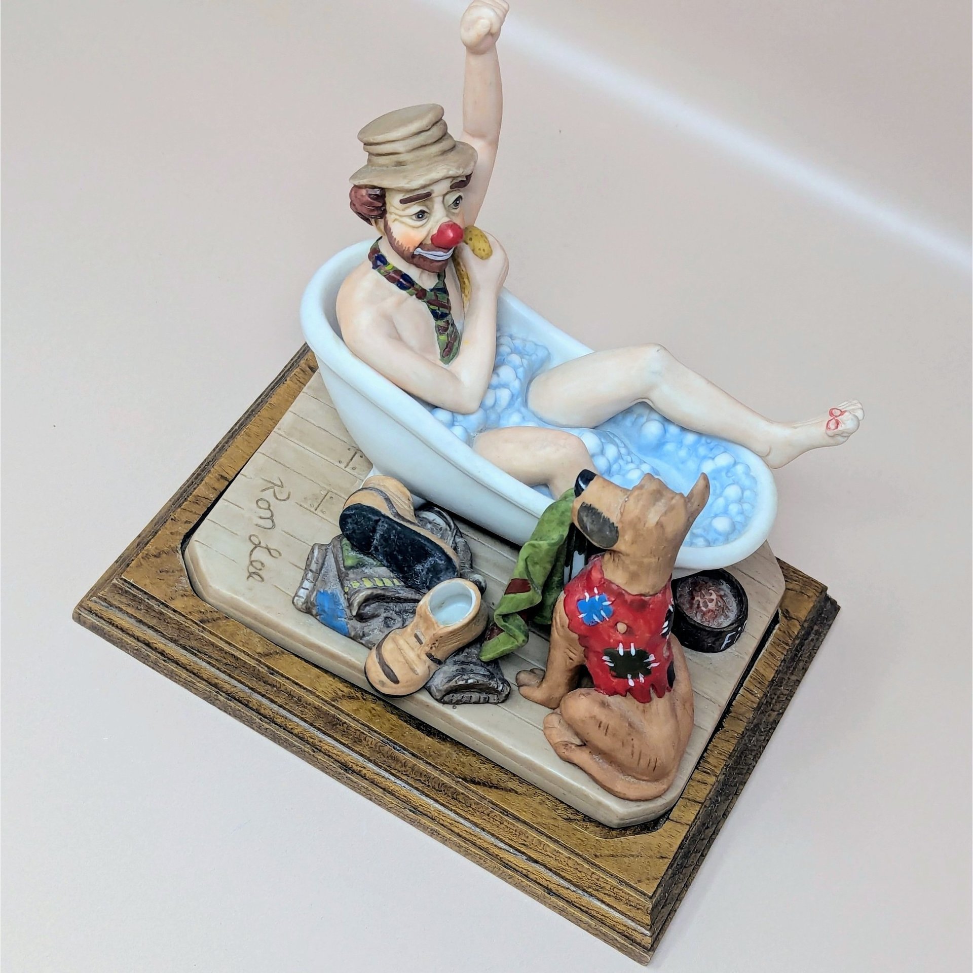 1980s Ron Lee A Hard Day's Bath Sample Figurine