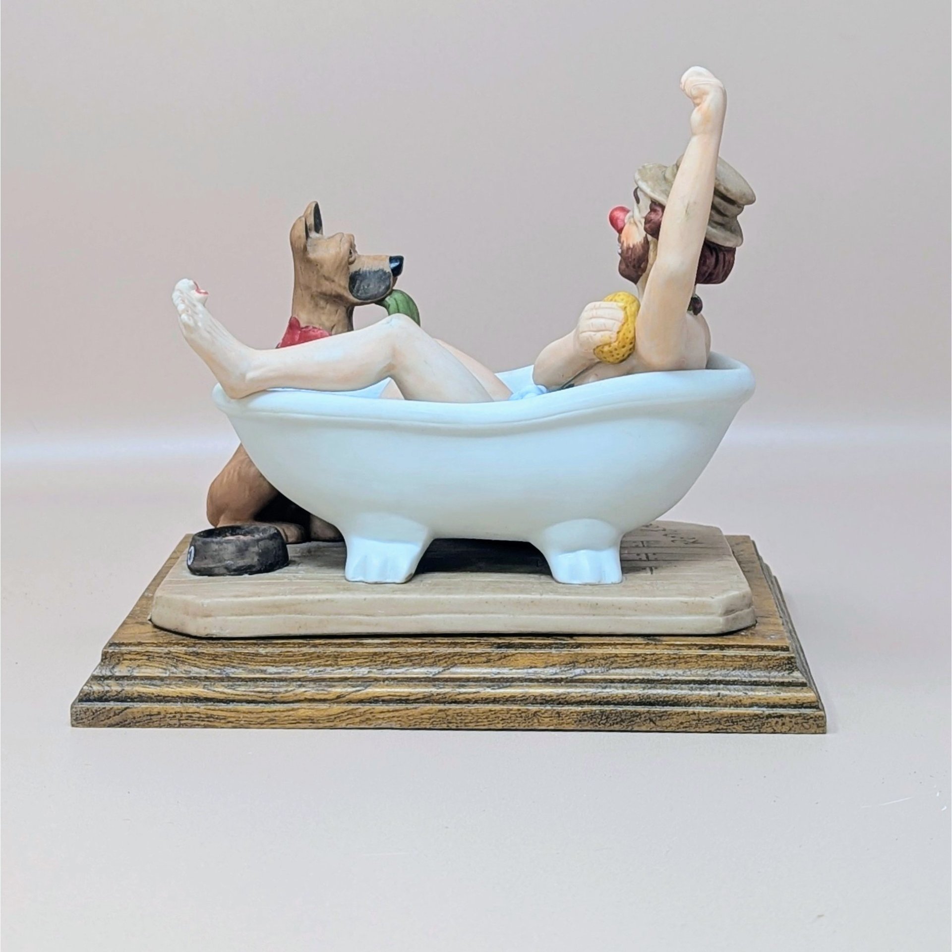 1980s Ron Lee A Hard Day's Bath Sample Figurine