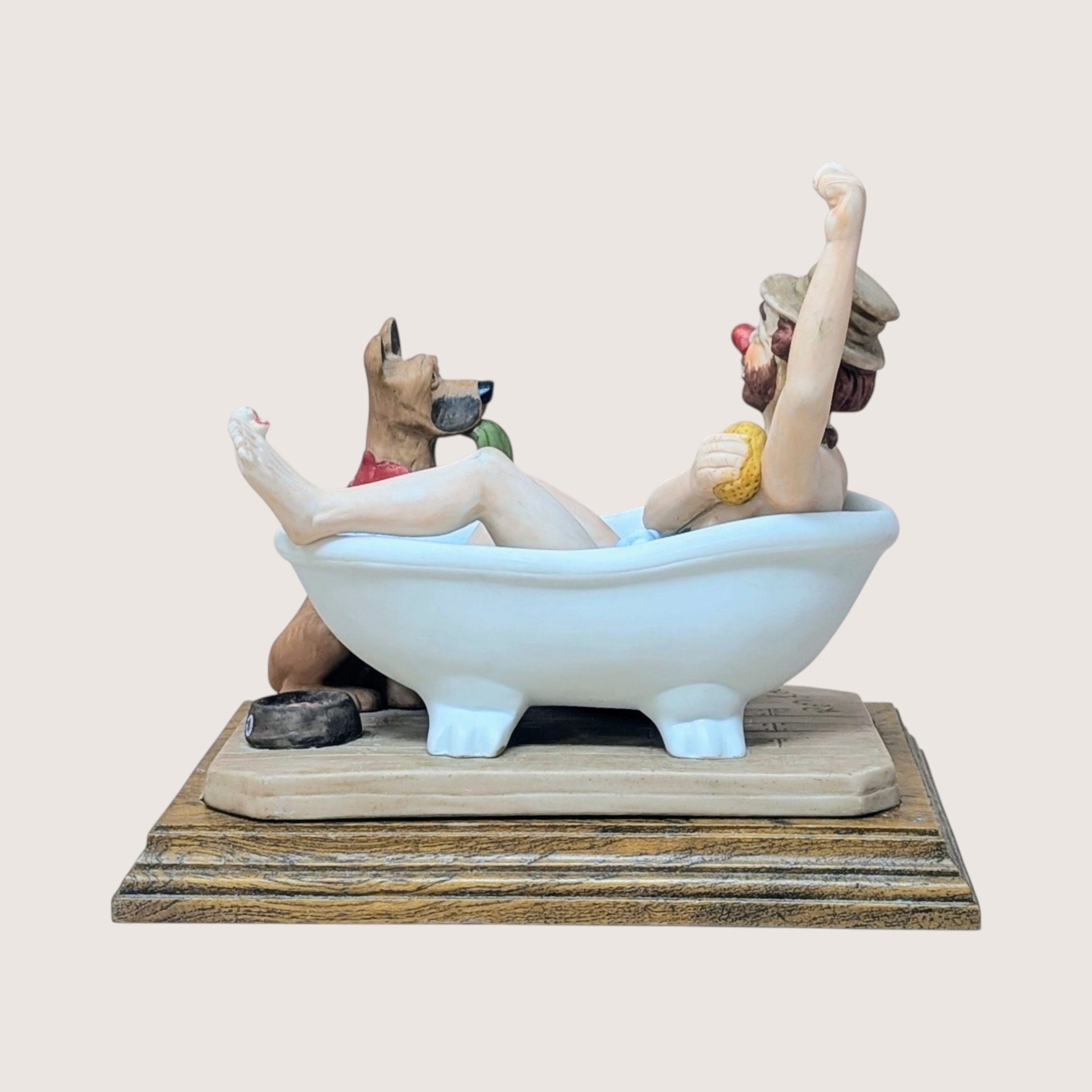 1980s Ron Lee A Hard Day's Bath Sample Figurine
