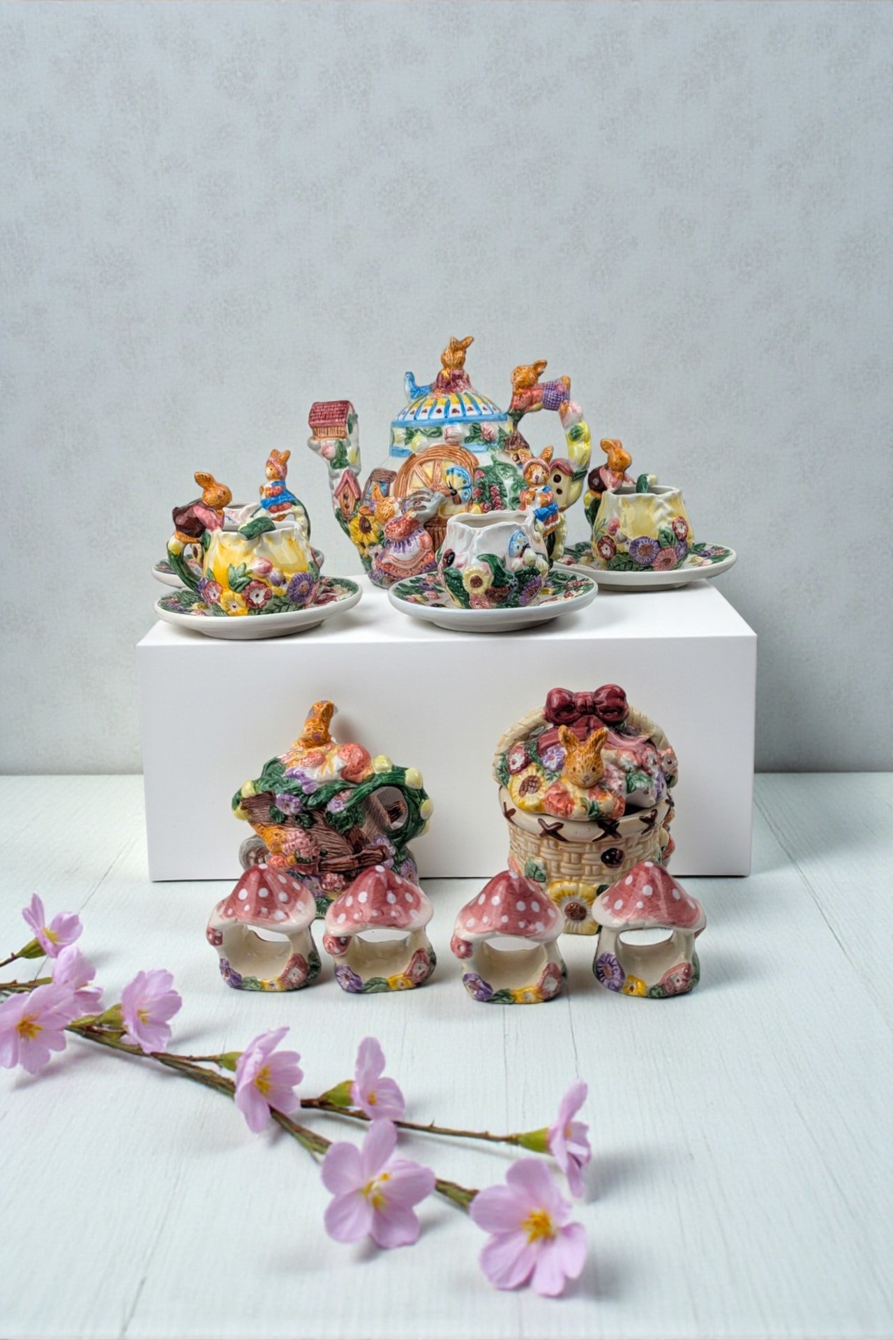 Vintage Merc Asia Ceramic Rabbit Tea Set