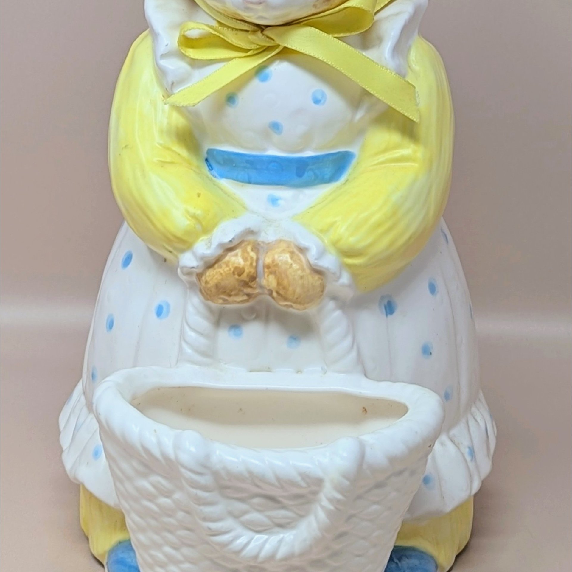 1990s Dept 56 Ceramic Rabbit Planter