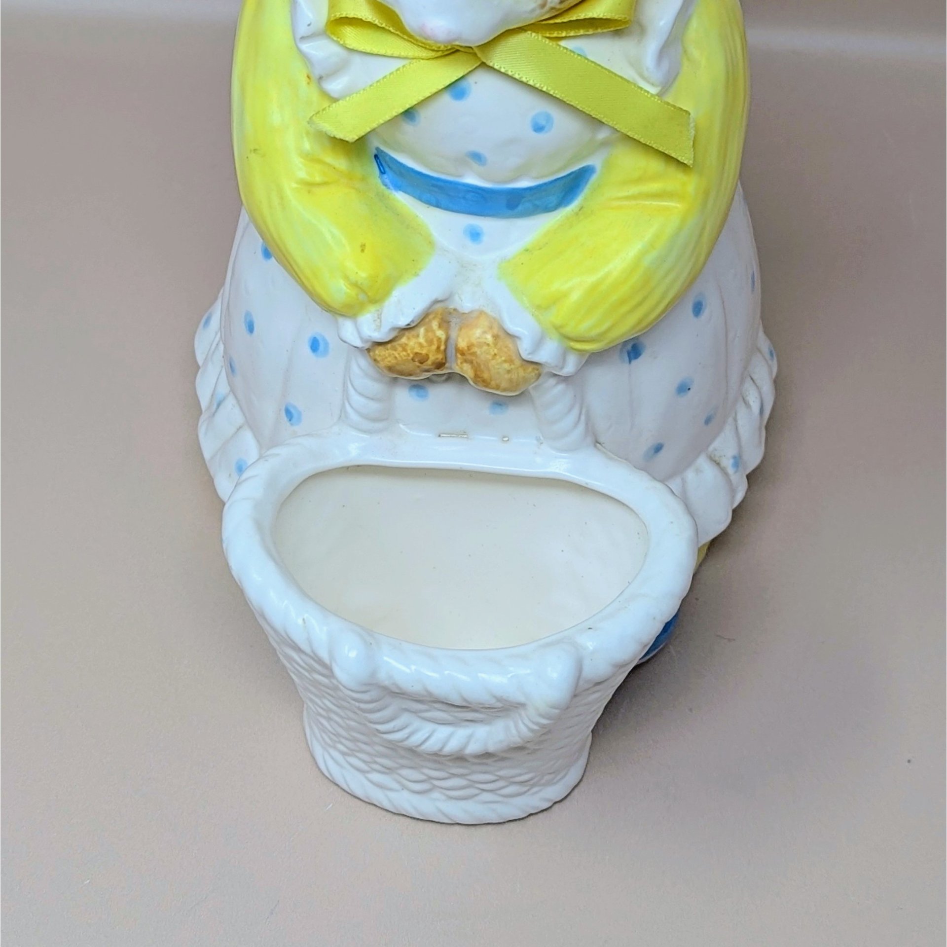 1990s Dept 56 Ceramic Rabbit Planter