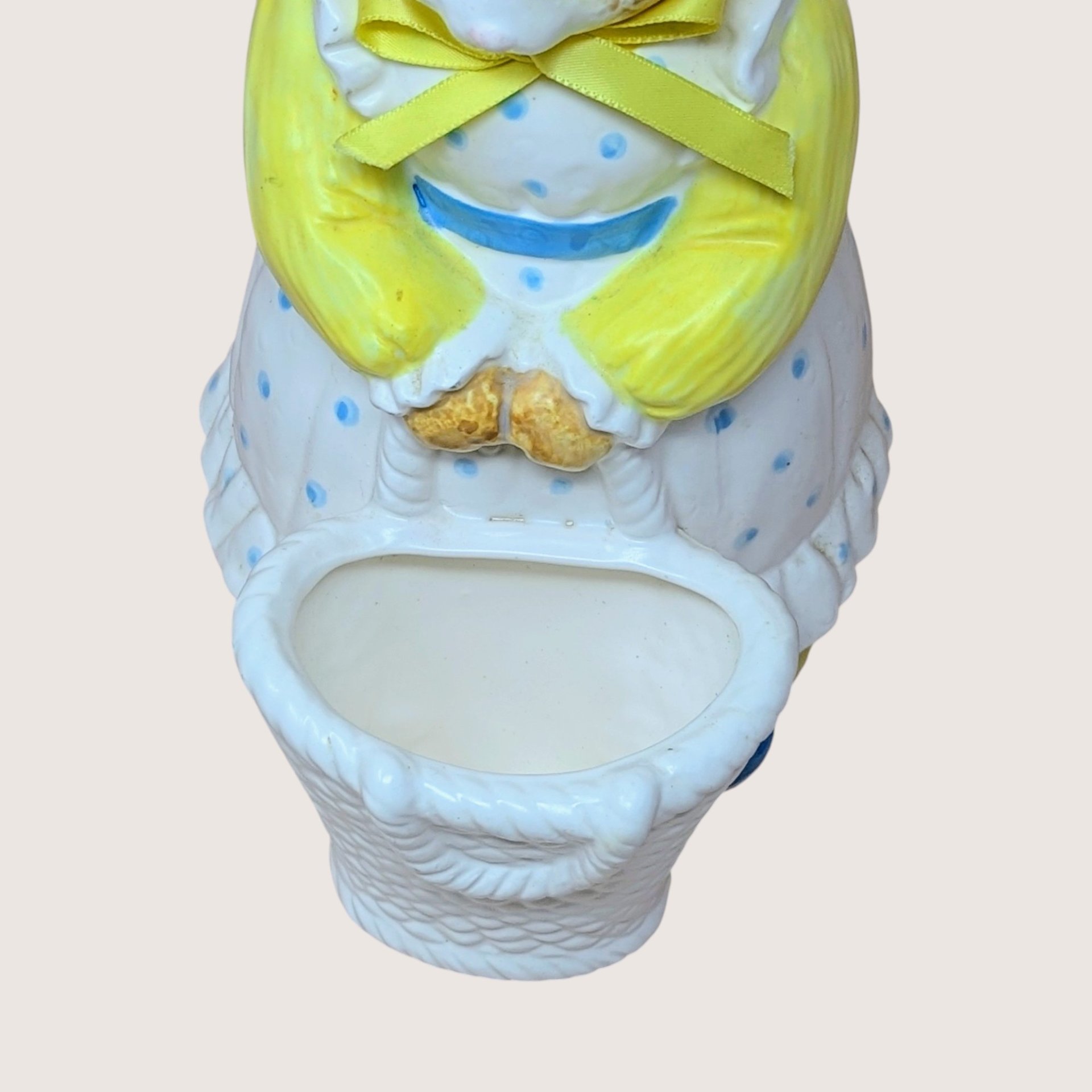 1990s Dept 56 Ceramic Rabbit Planter