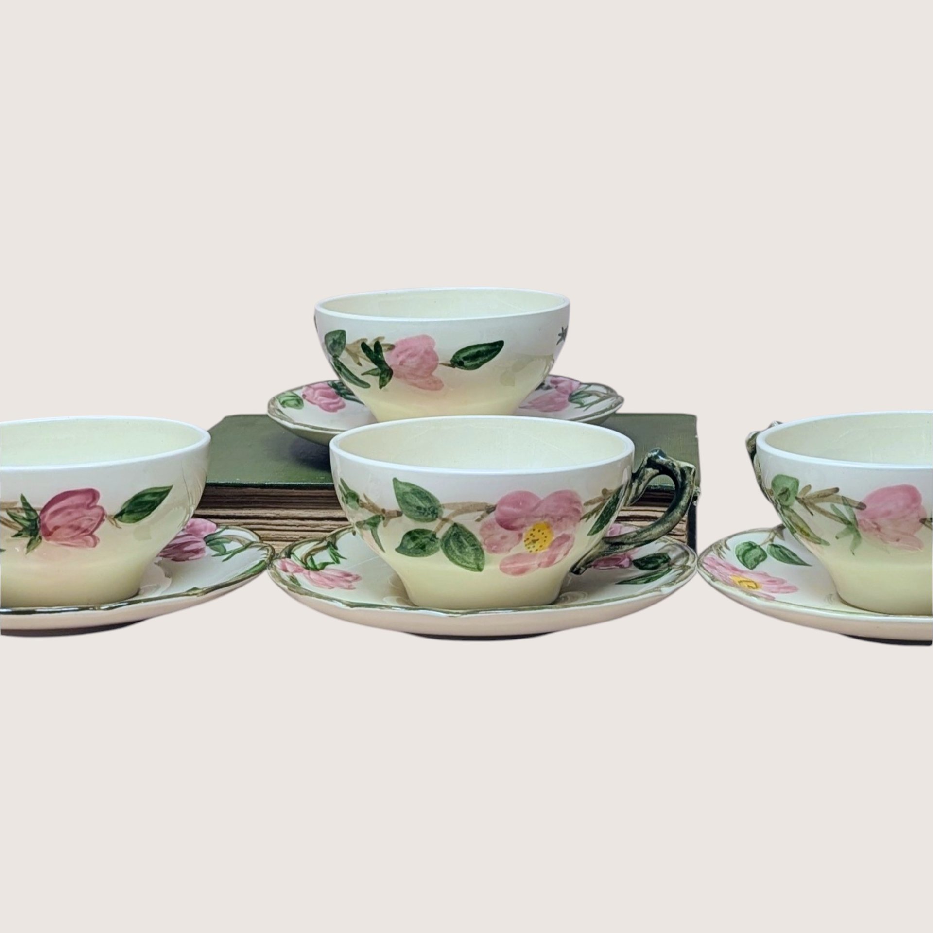 1950s Franciscan Desert Rose Tea Cup Set